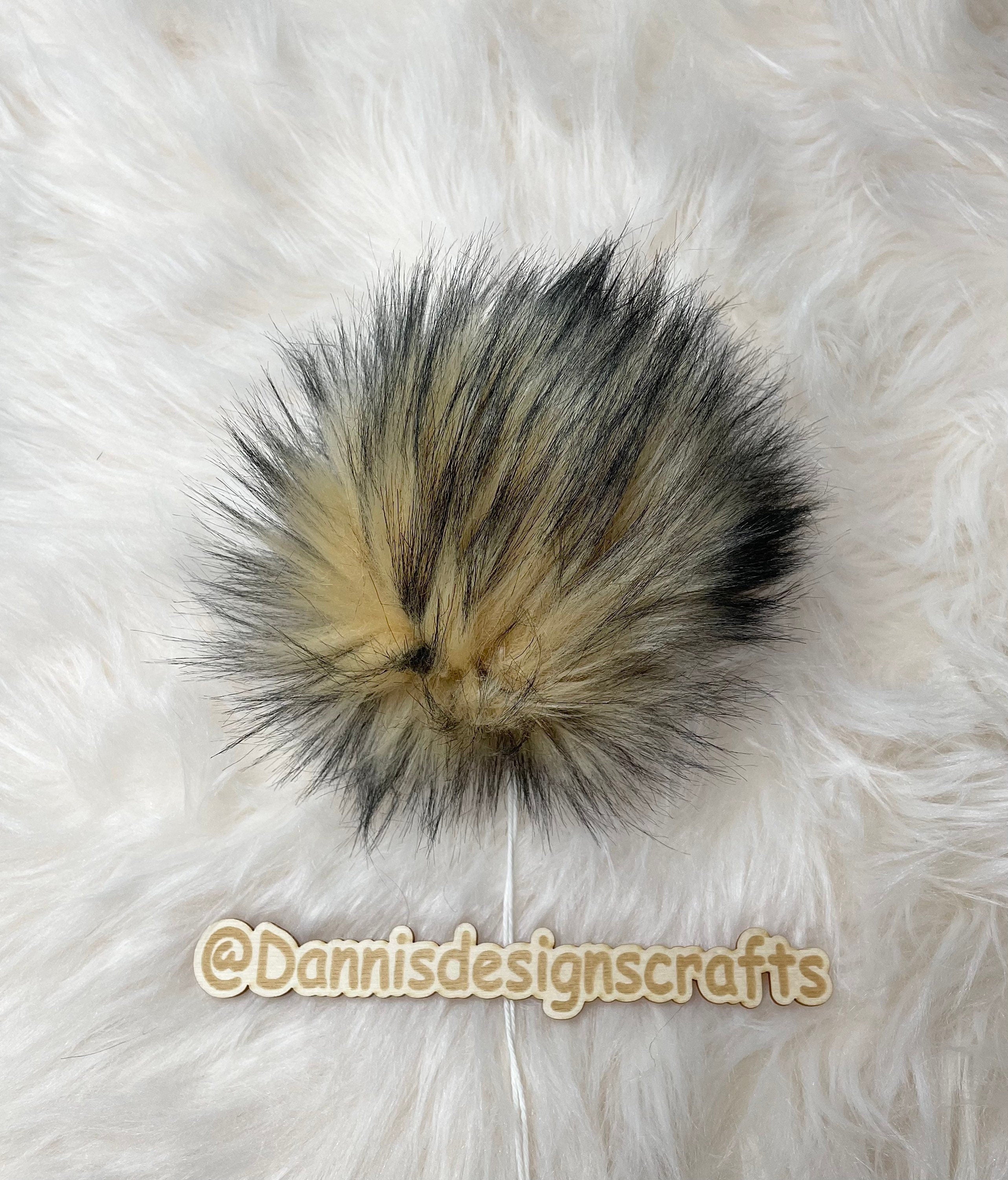 Burlap Faux fur Pom Pom