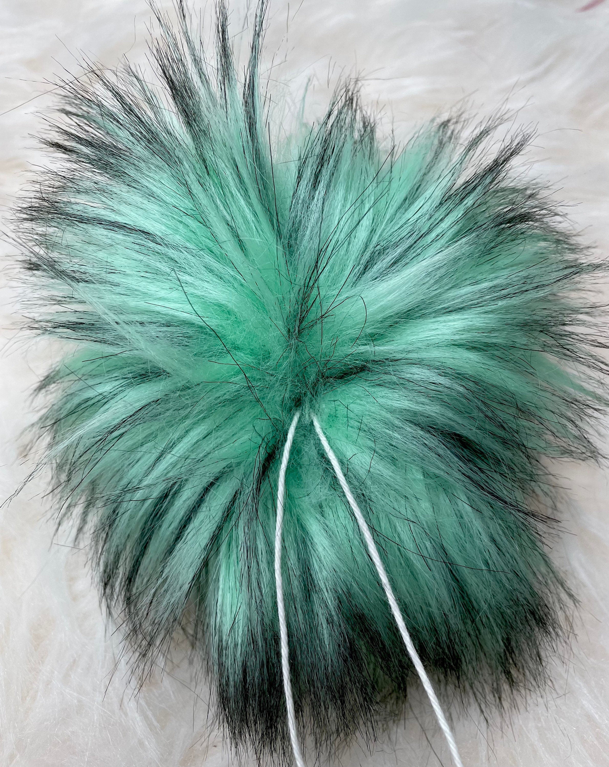 Mint husky Faux fur Pom Pom