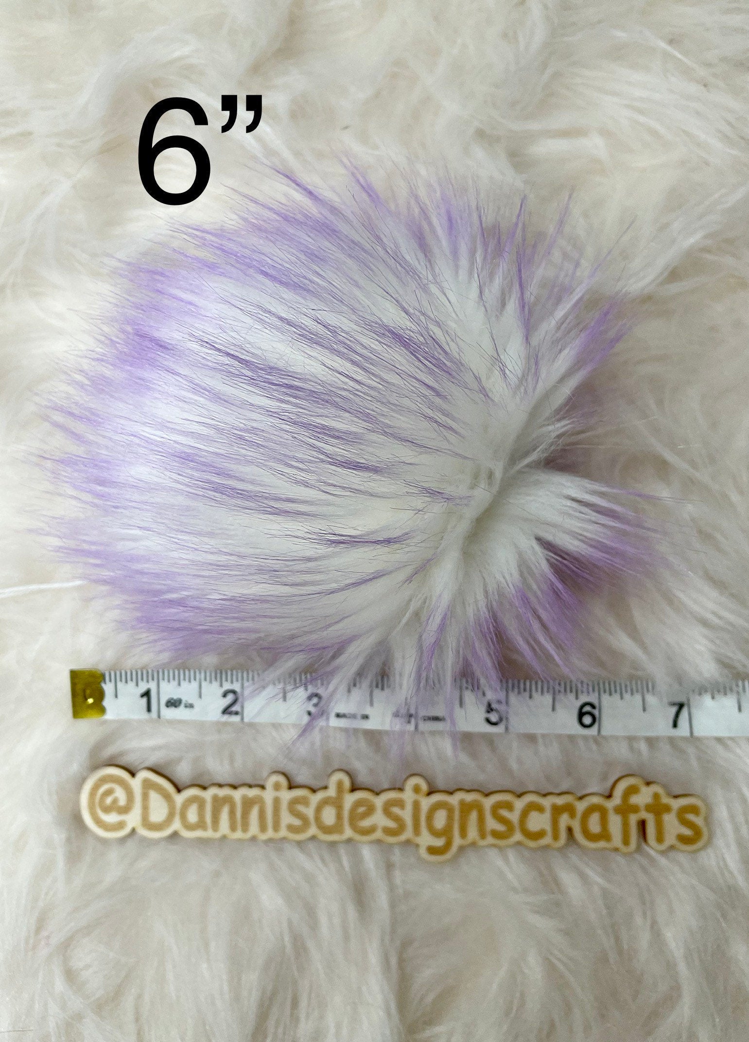 Lavender Faux fur Pom Pom