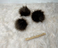 Brown bear Faux fur Pom Pom