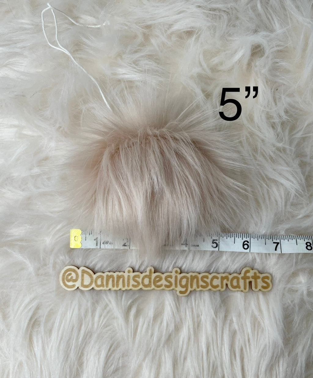 Blushing Faux fur Pom Pom