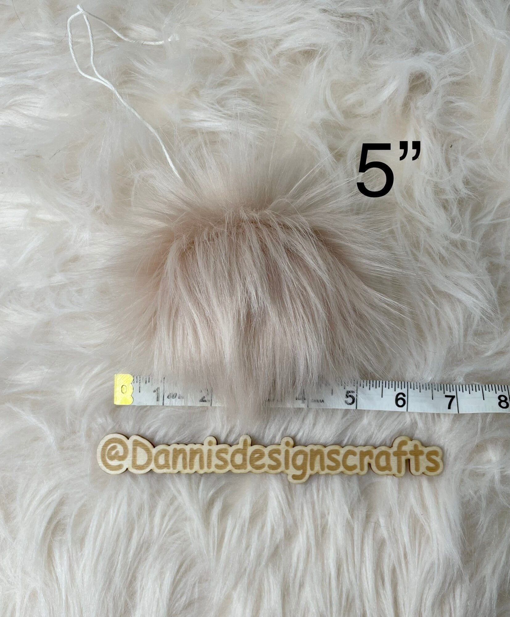 Blushing Faux fur Pom Pom