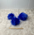 Royal blue Faux fur Pom Pom