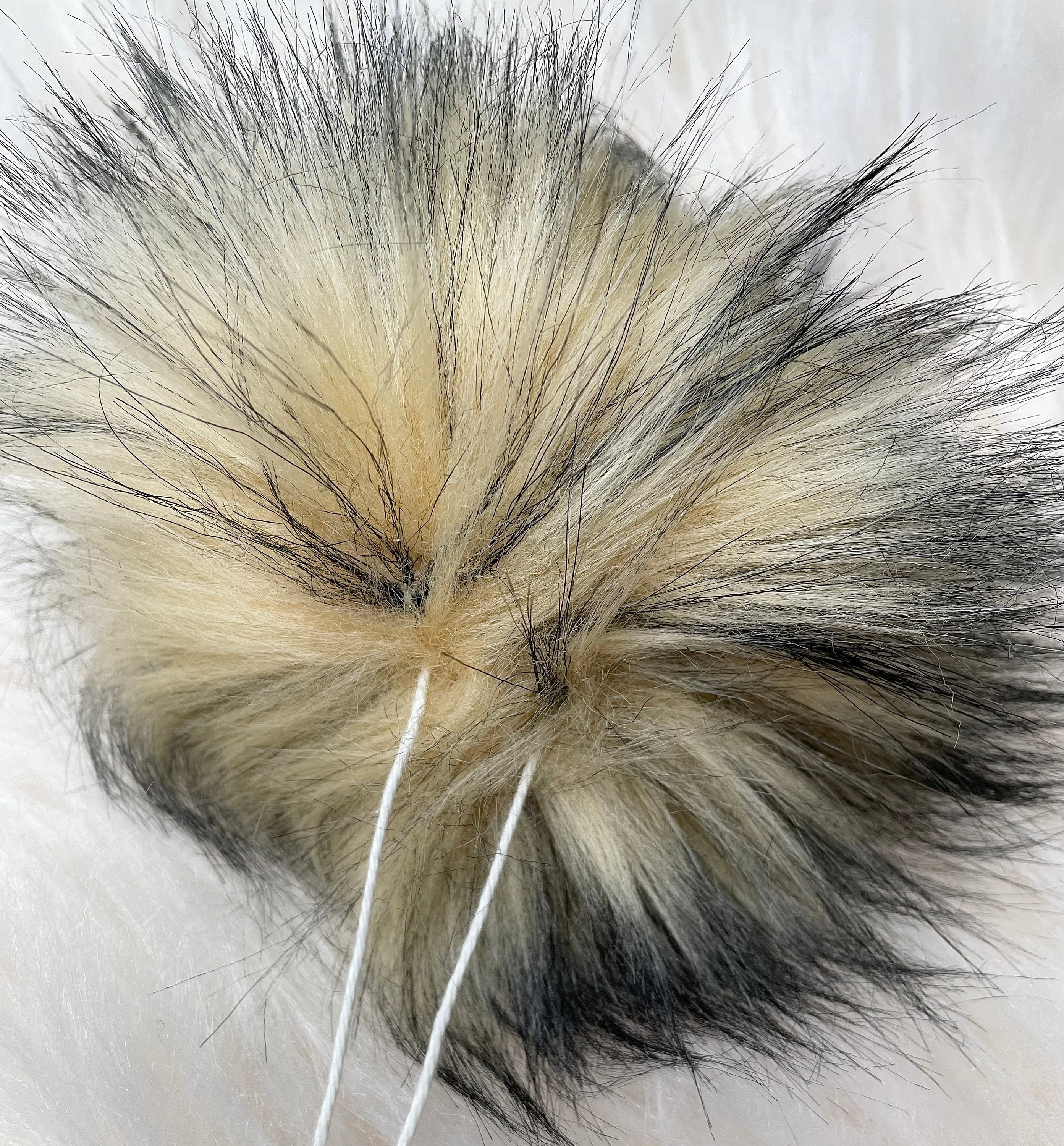 Burlap Faux fur Pom Pom