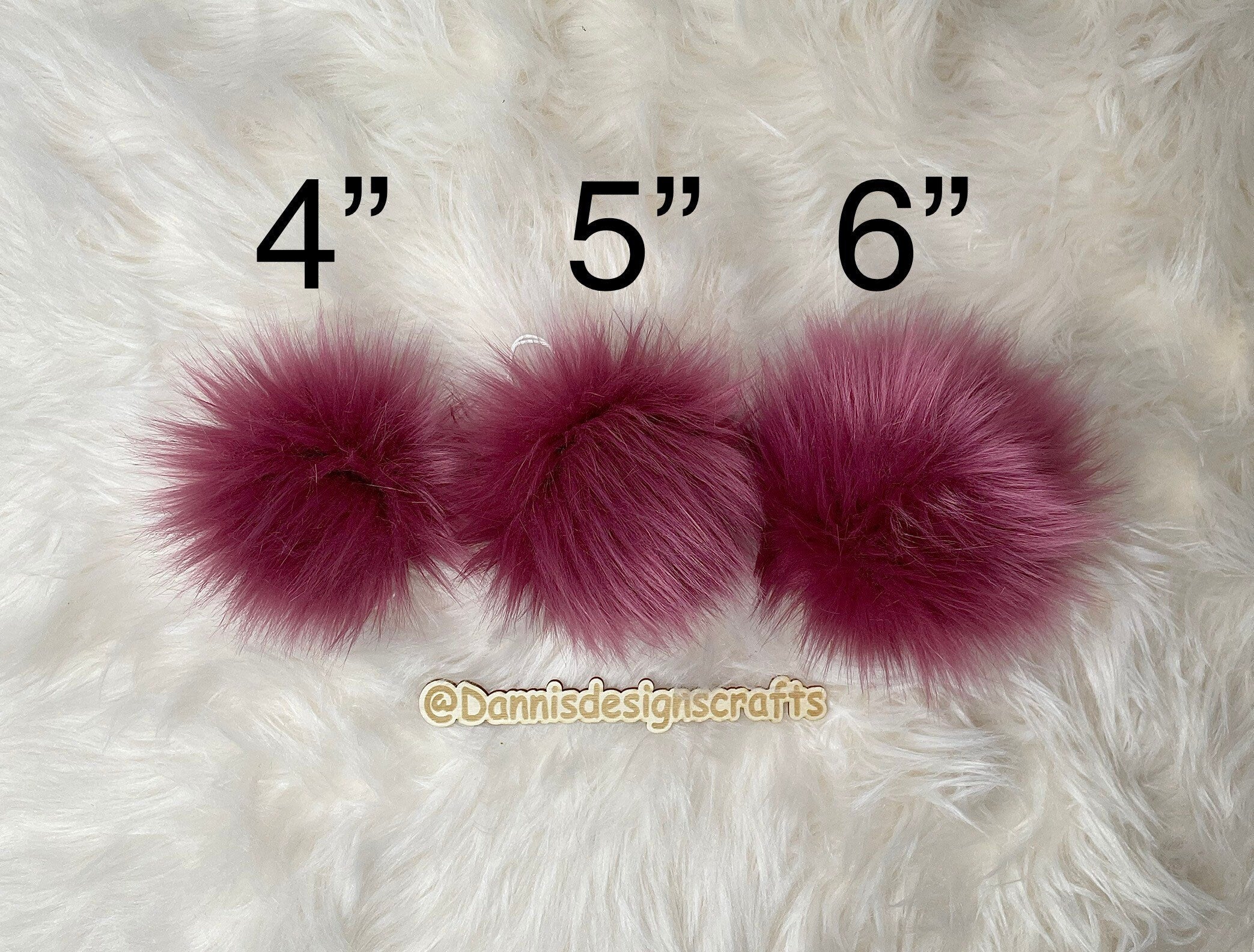 Rose Faux fur Pom Pom