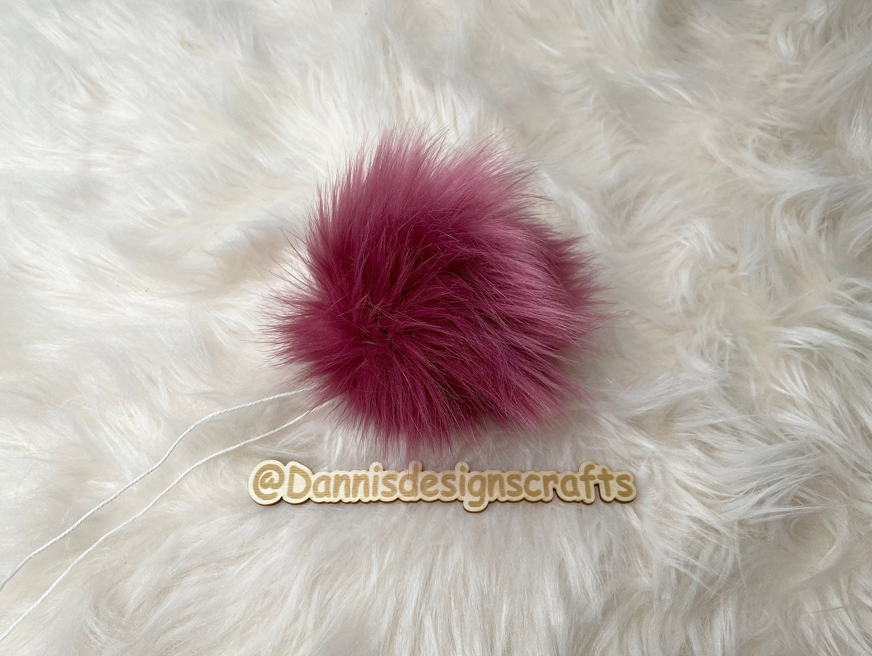 Rose Faux fur Pom Pom