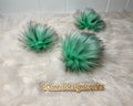Mint husky Faux fur Pom Pom