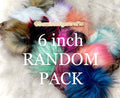 RANDOM 6 inch Faux fur Pom Pom pack