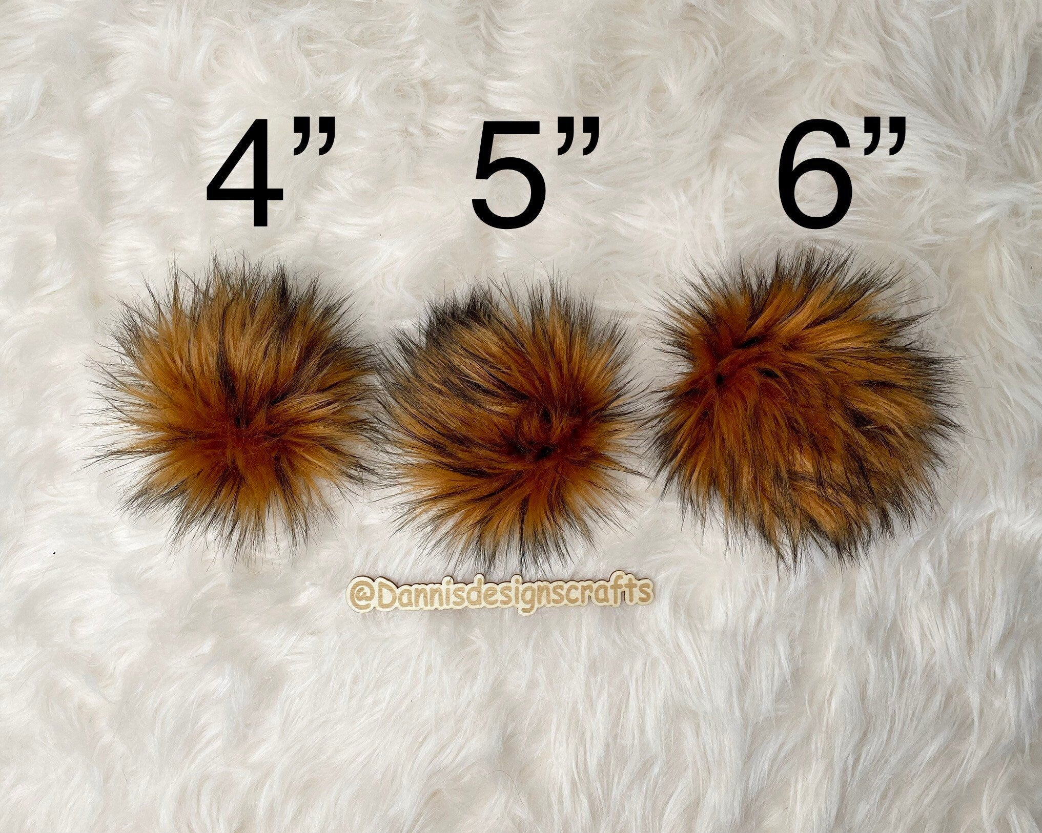 Amber husky Faux fur Pom Pom