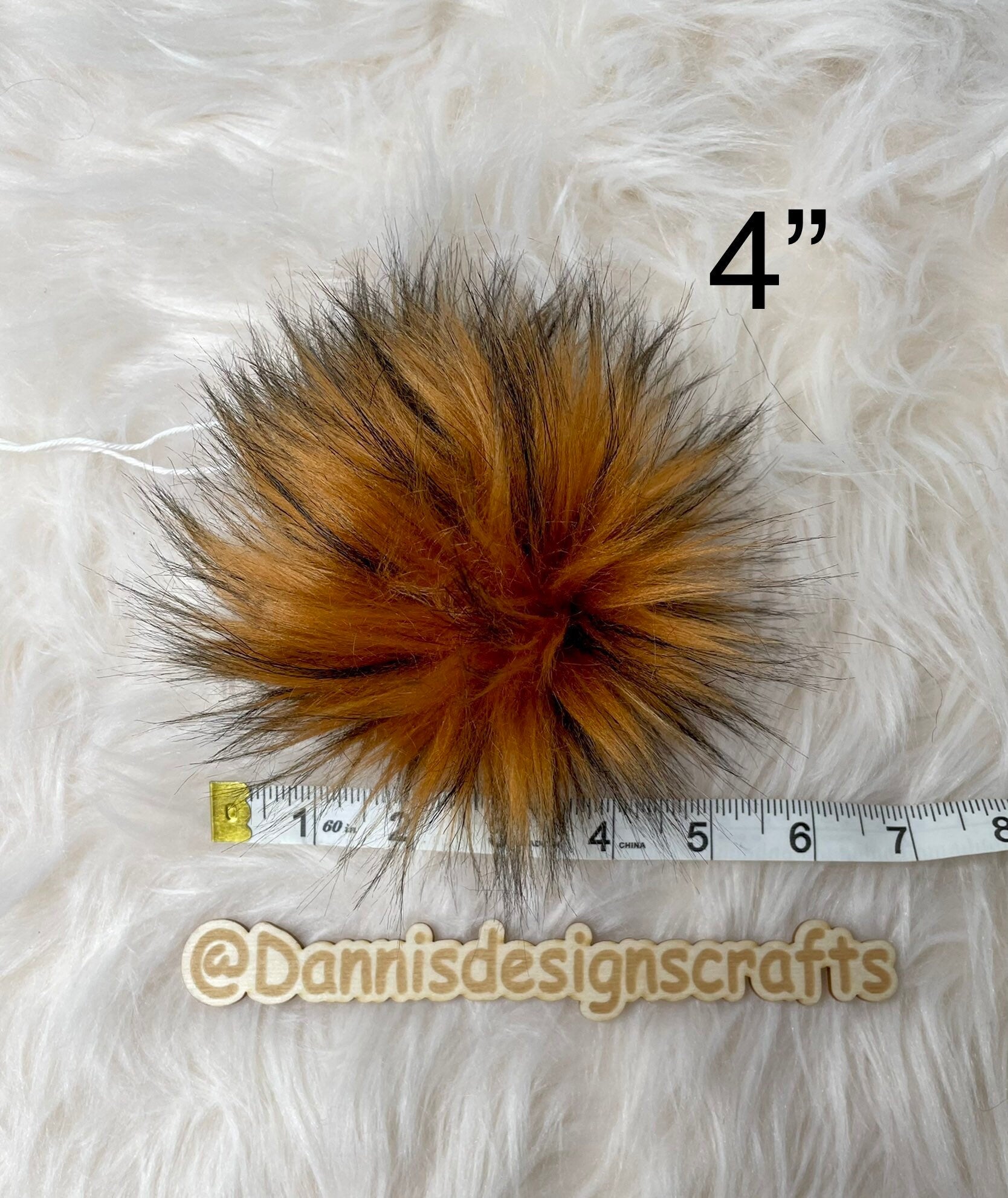 Amber husky Faux fur Pom Pom