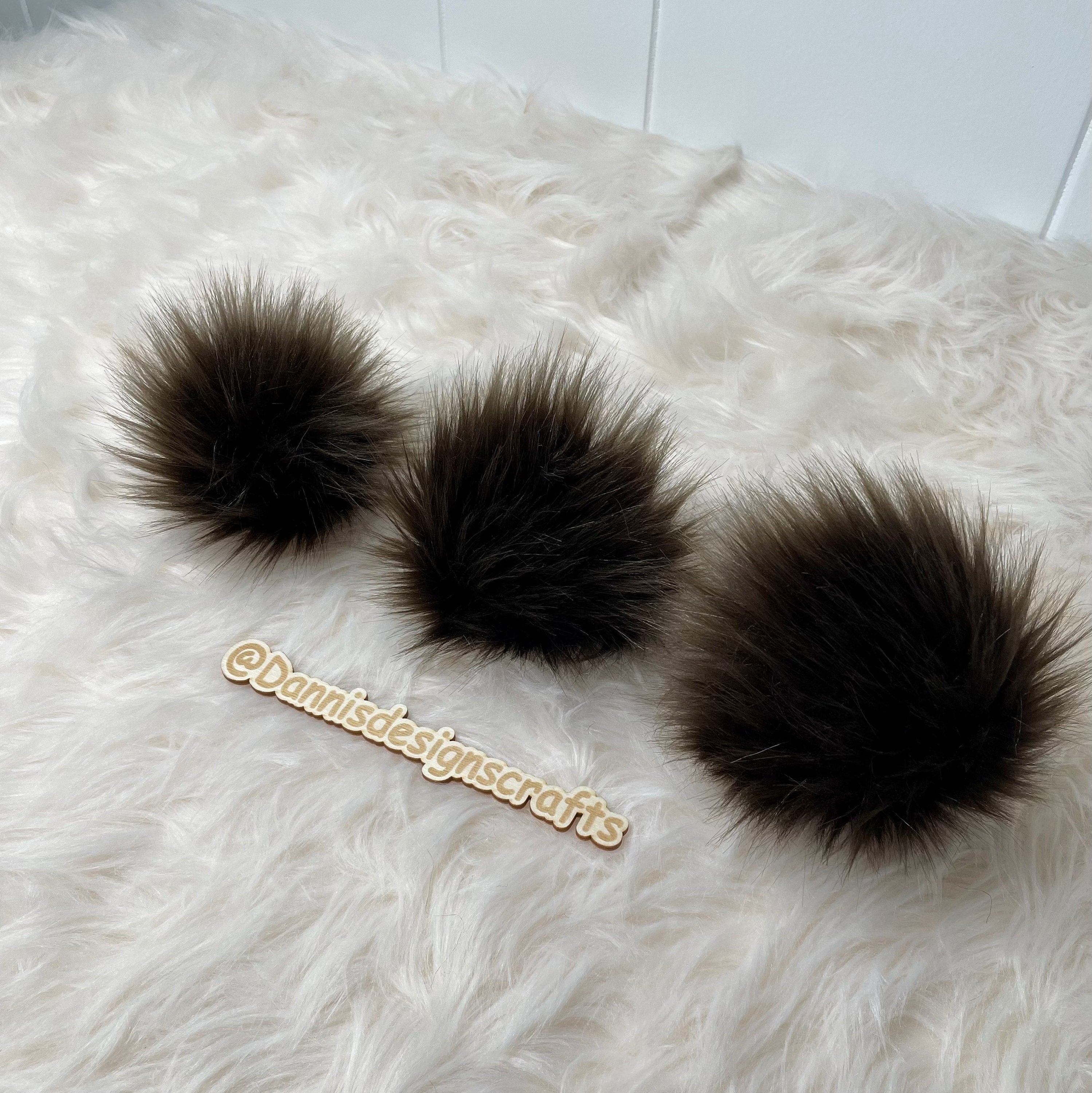 Brown bear Faux fur Pom Pom