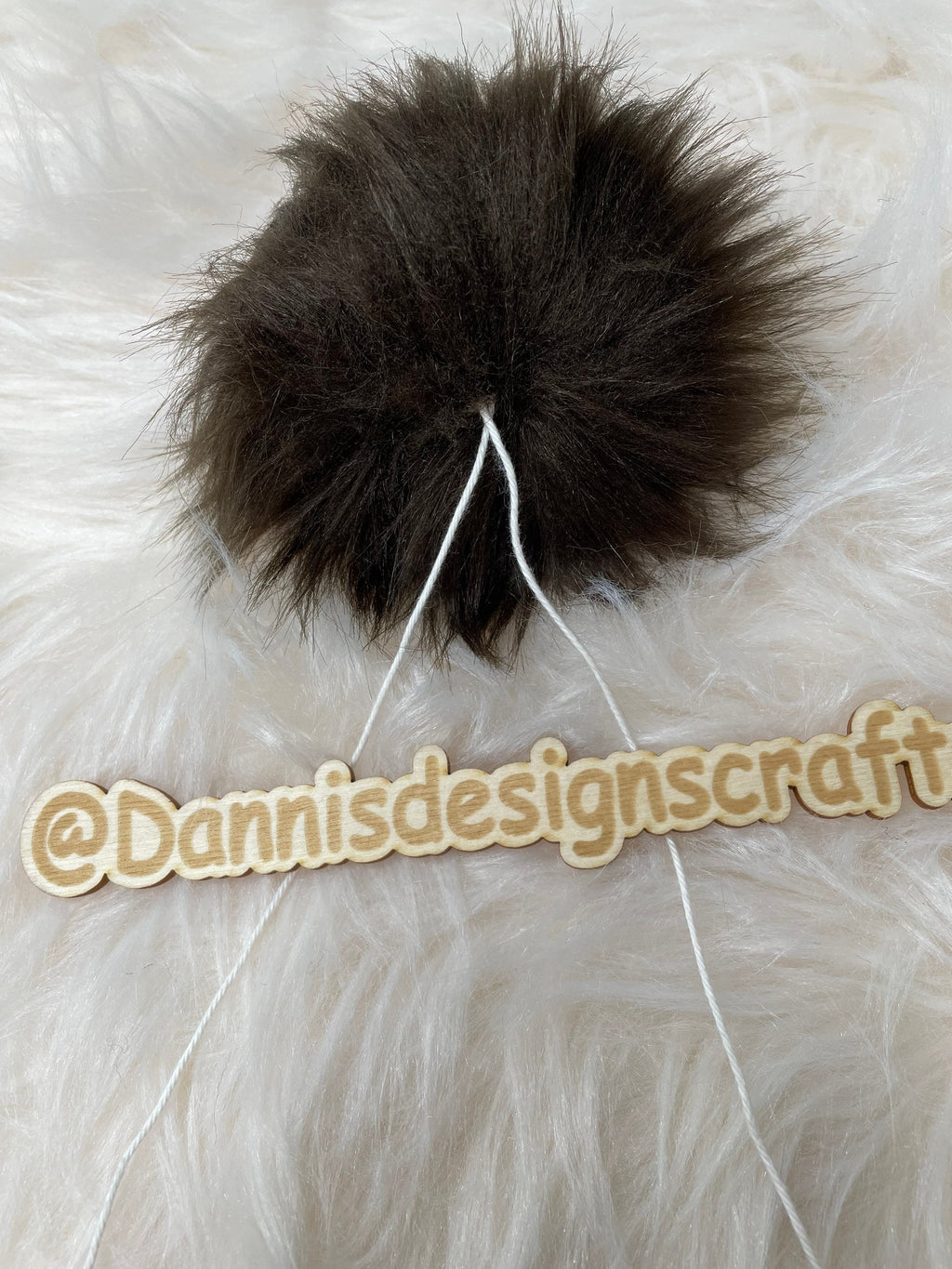 Brown bear Faux fur Pom Pom