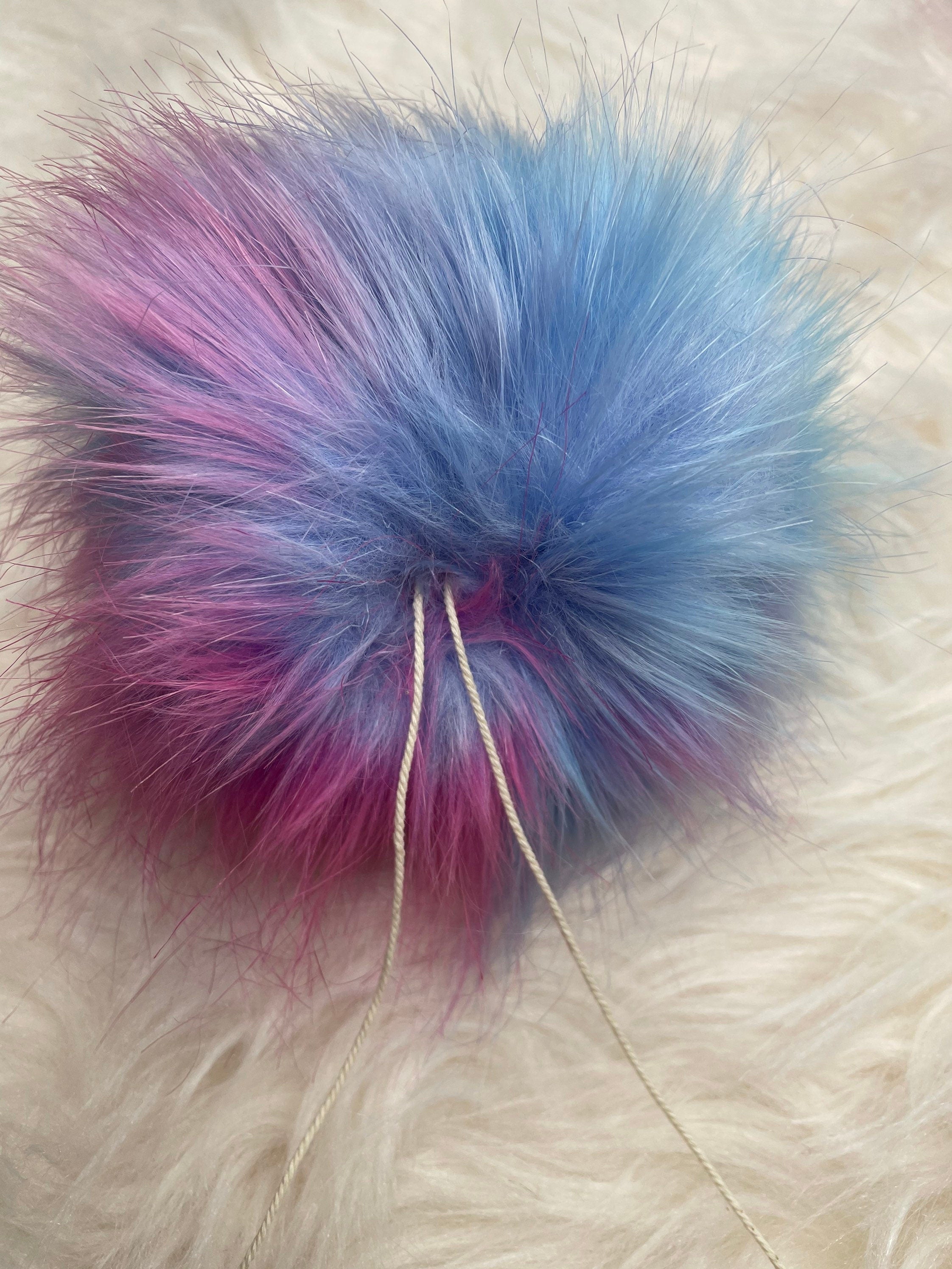 Blue Galaxy Faux fur Pom Pom