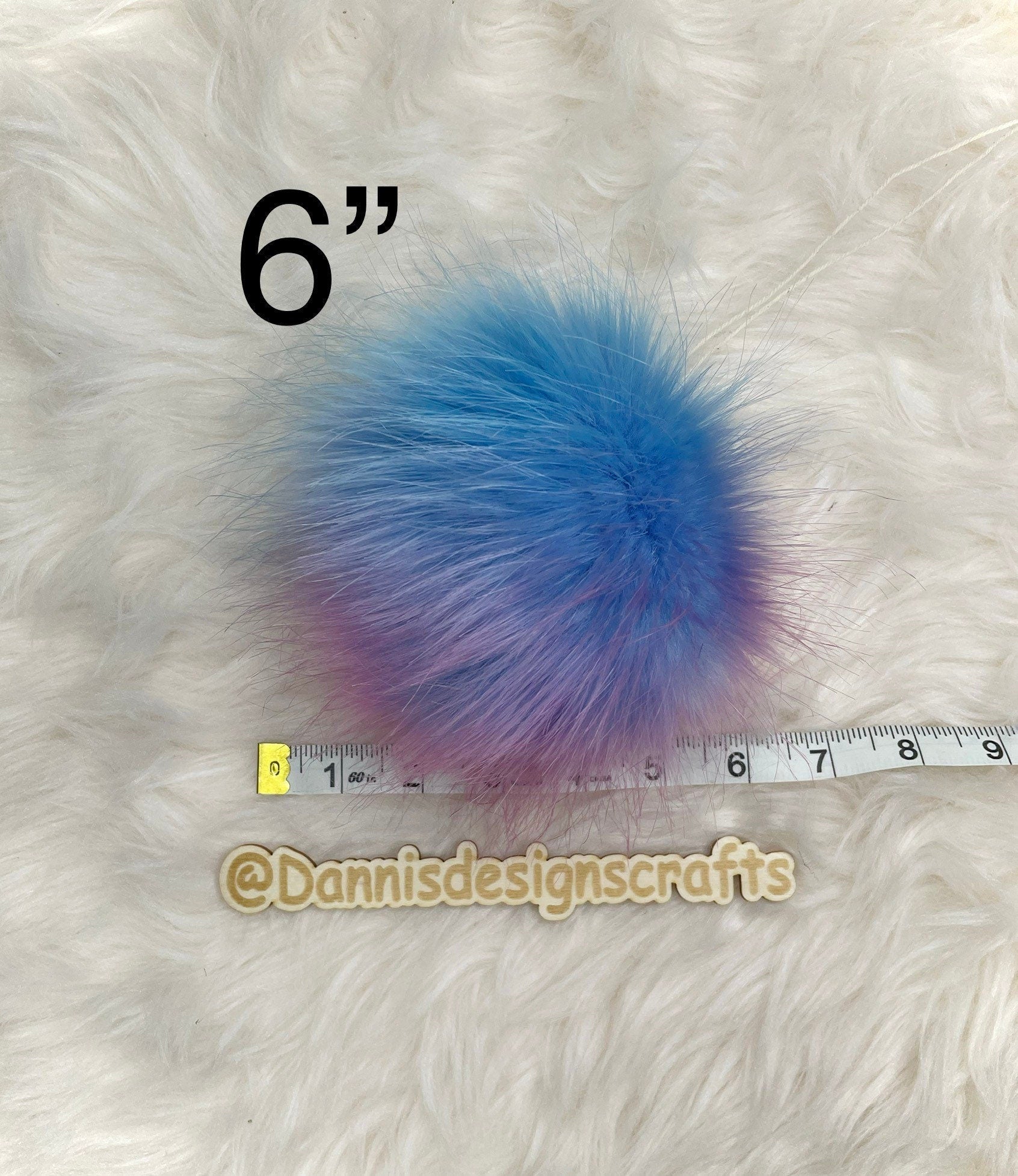 Blue Galaxy Faux fur Pom Pom