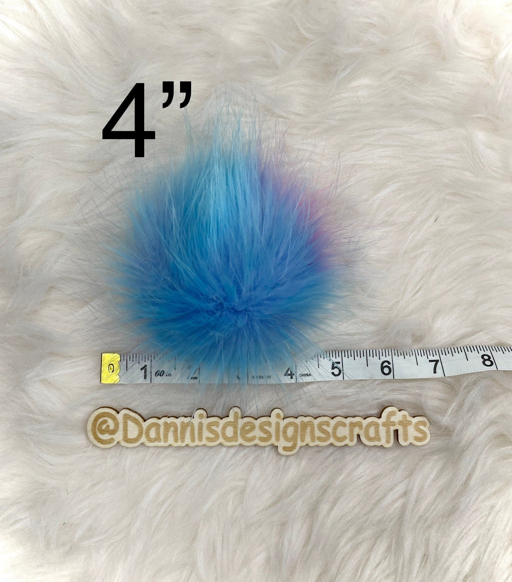 Blue Galaxy Faux fur Pom Pom