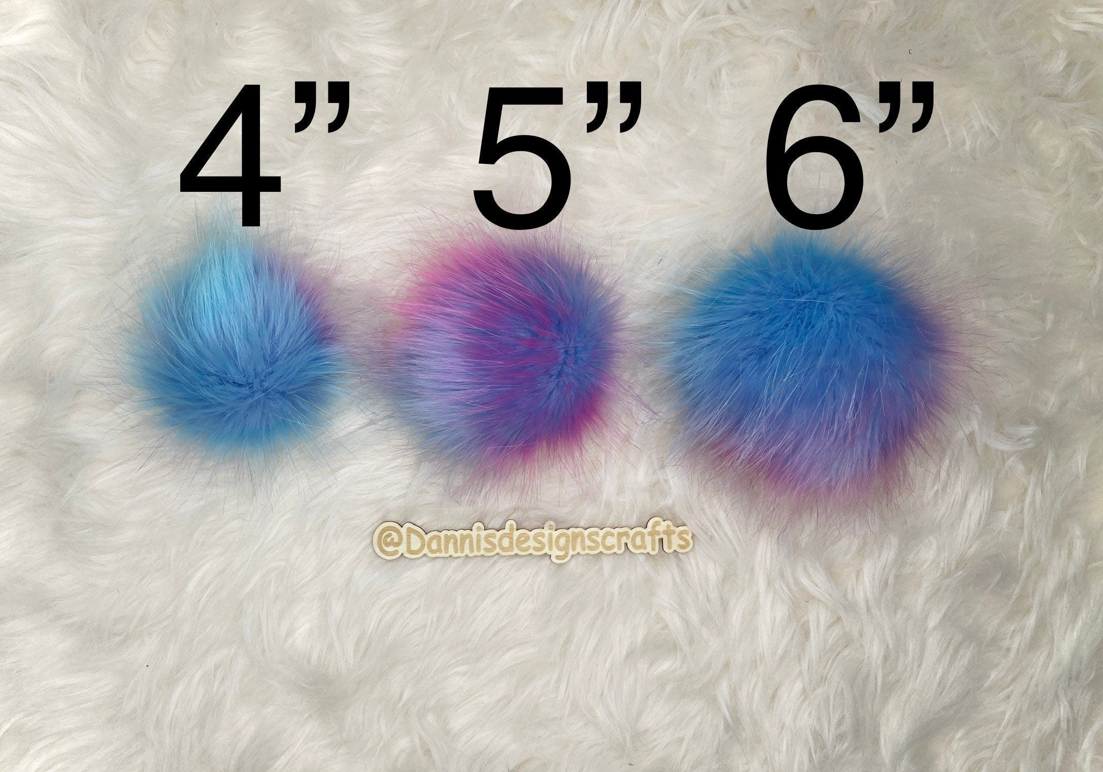 Blue Galaxy Faux fur Pom Pom