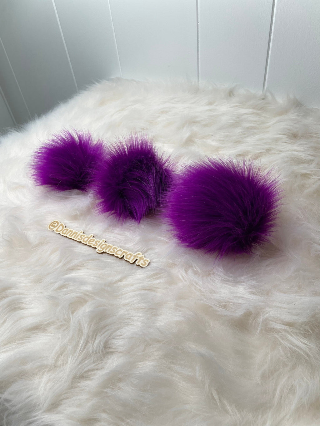 Grape Faux fur Pom Pom