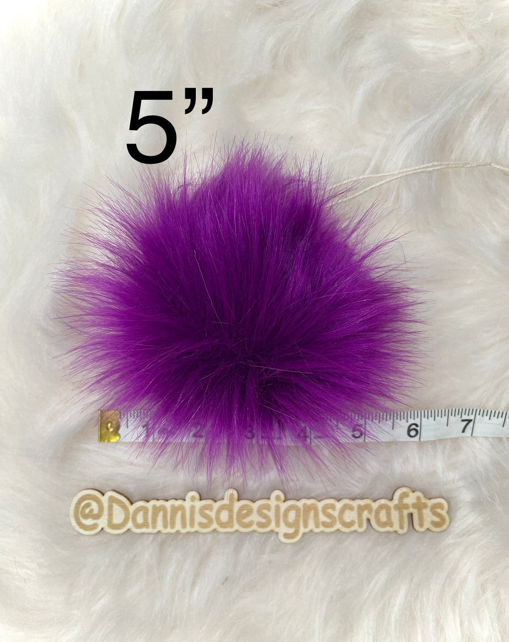 Grape Faux fur Pom Pom