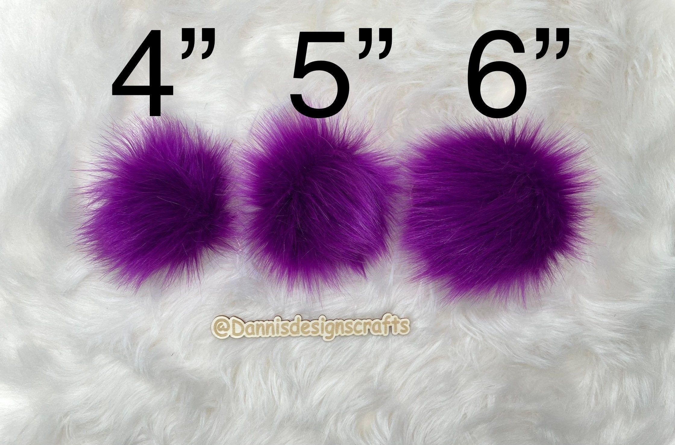 Grape Faux fur Pom Pom