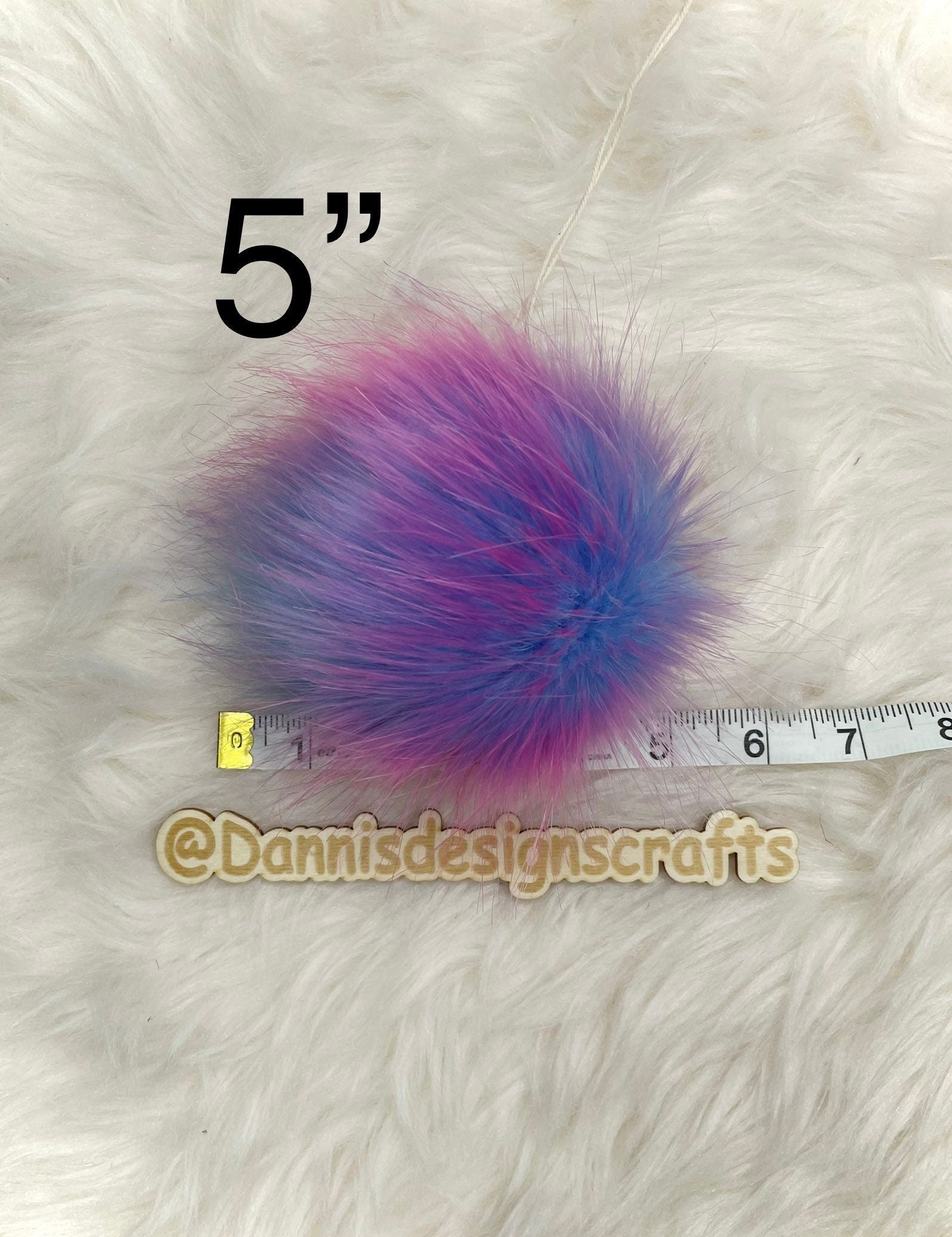 Blue Galaxy Faux fur Pom Pom