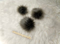 Pewter Mongolian Faux fur Pom Pom