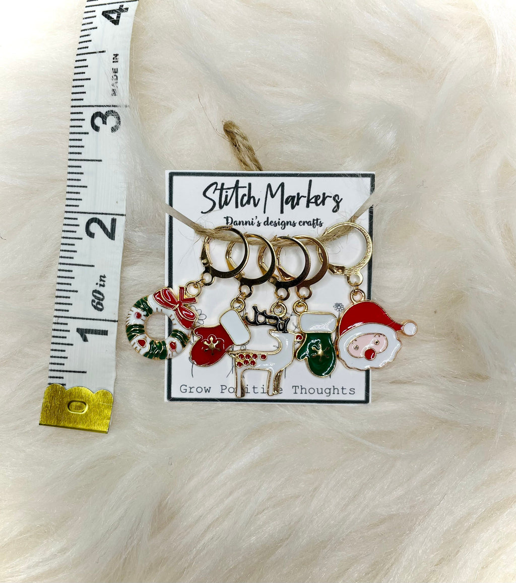 Christmas stitch markers