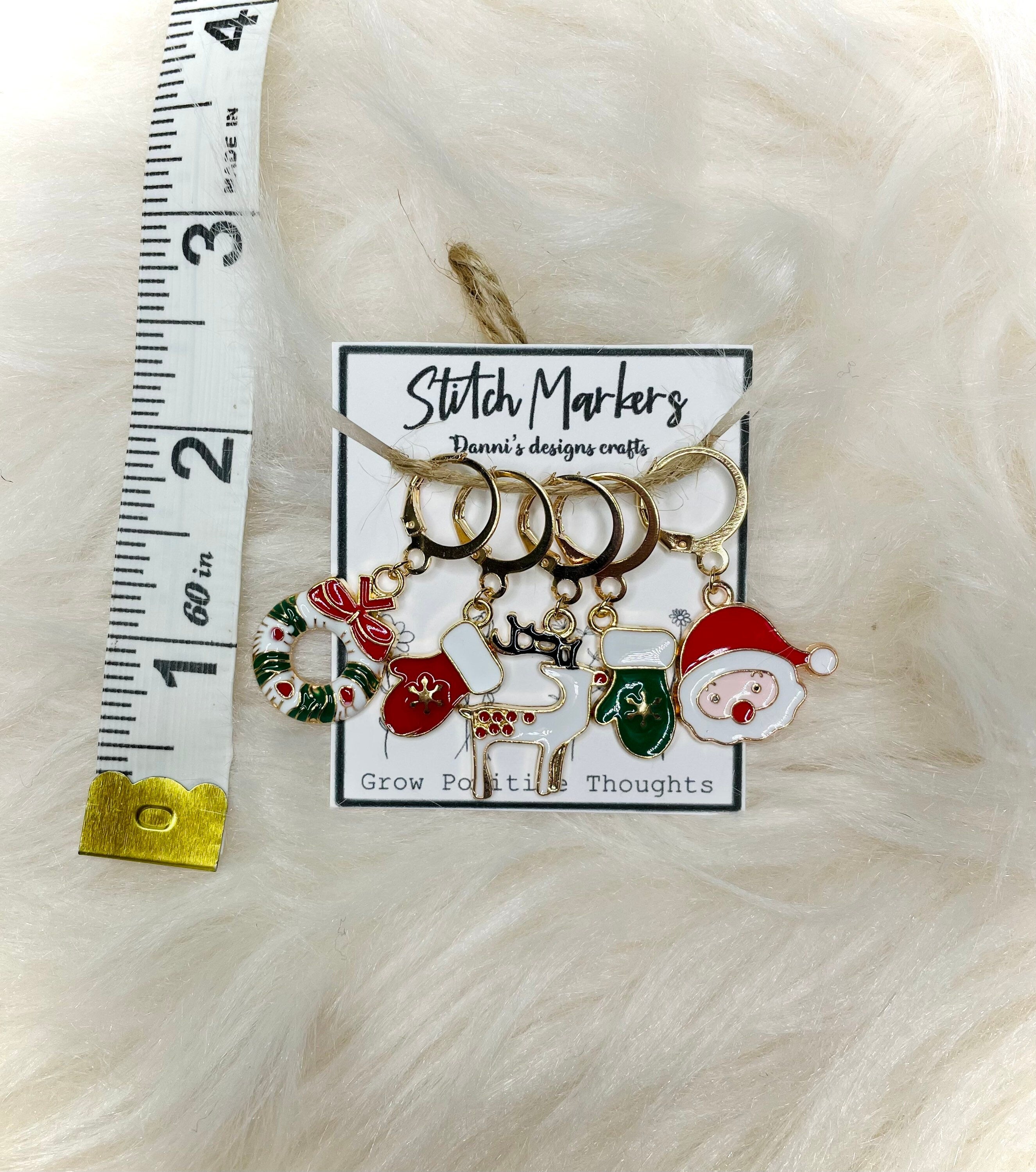 Christmas stitch markers