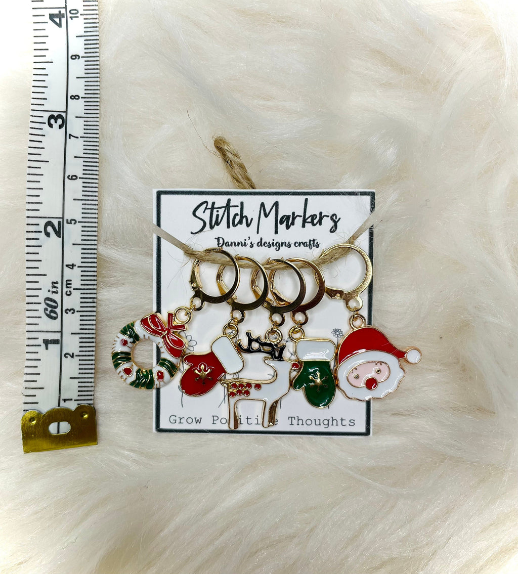 Christmas stitch markers