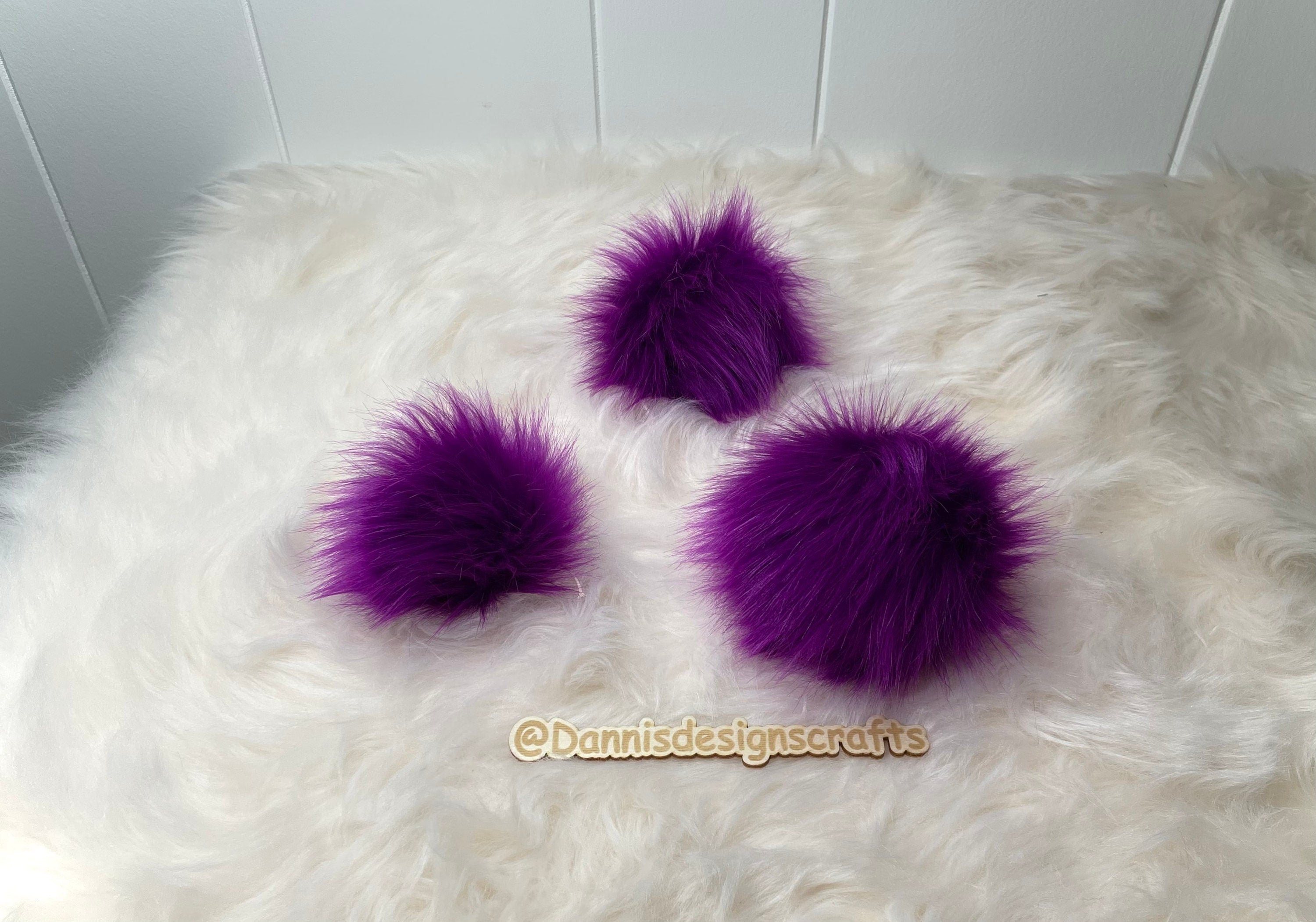 Grape Faux fur Pom Pom