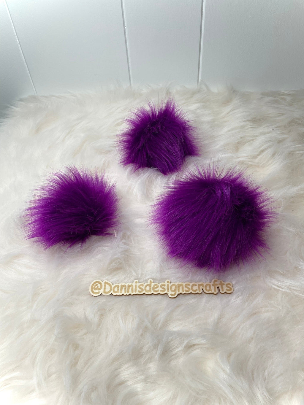 Grape Faux fur Pom Pom