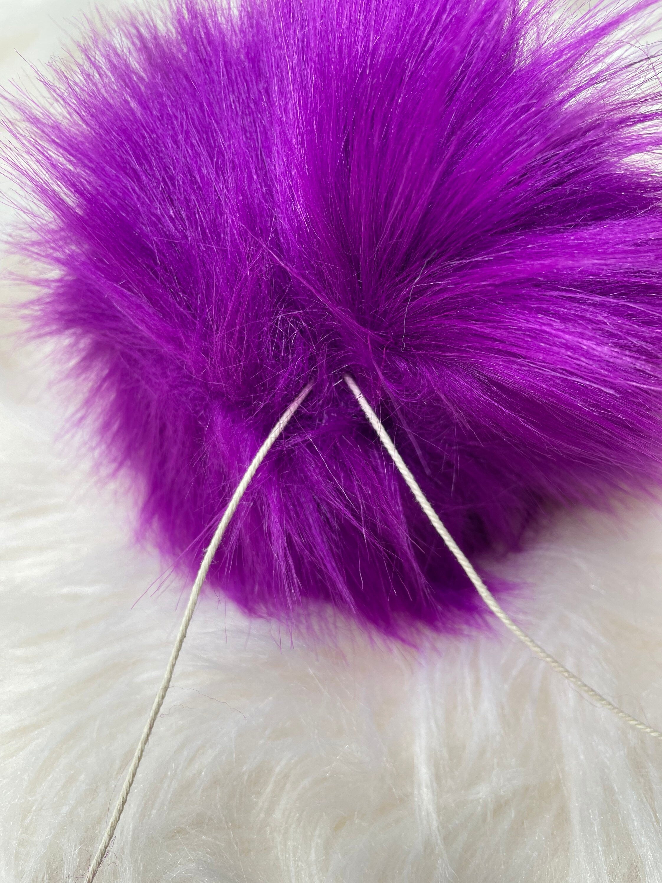 Grape Faux fur Pom Pom