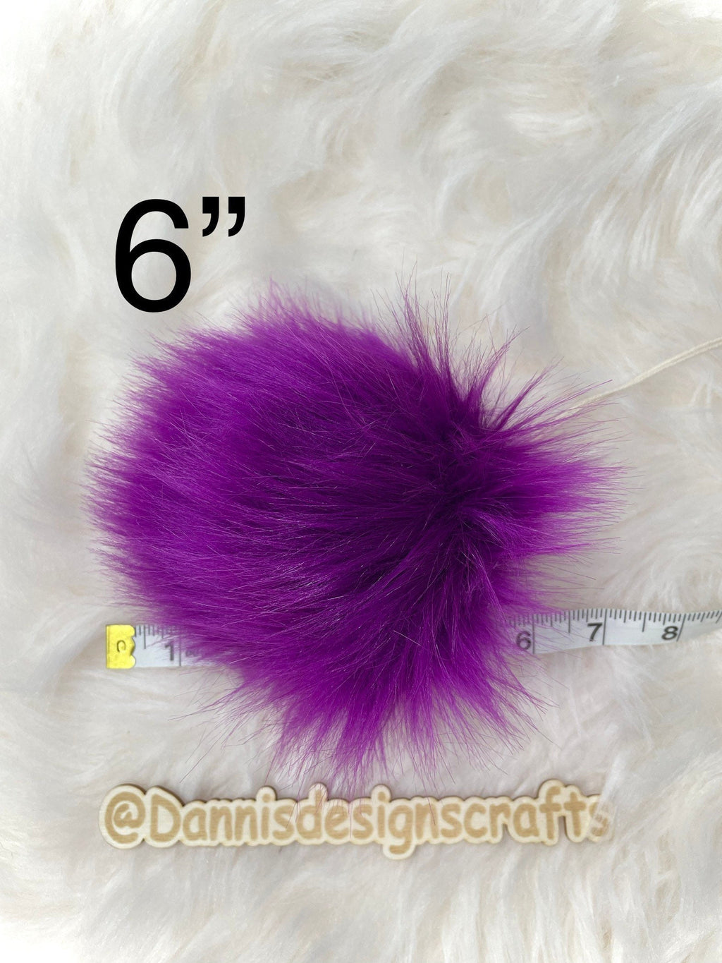 Grape Faux fur Pom Pom