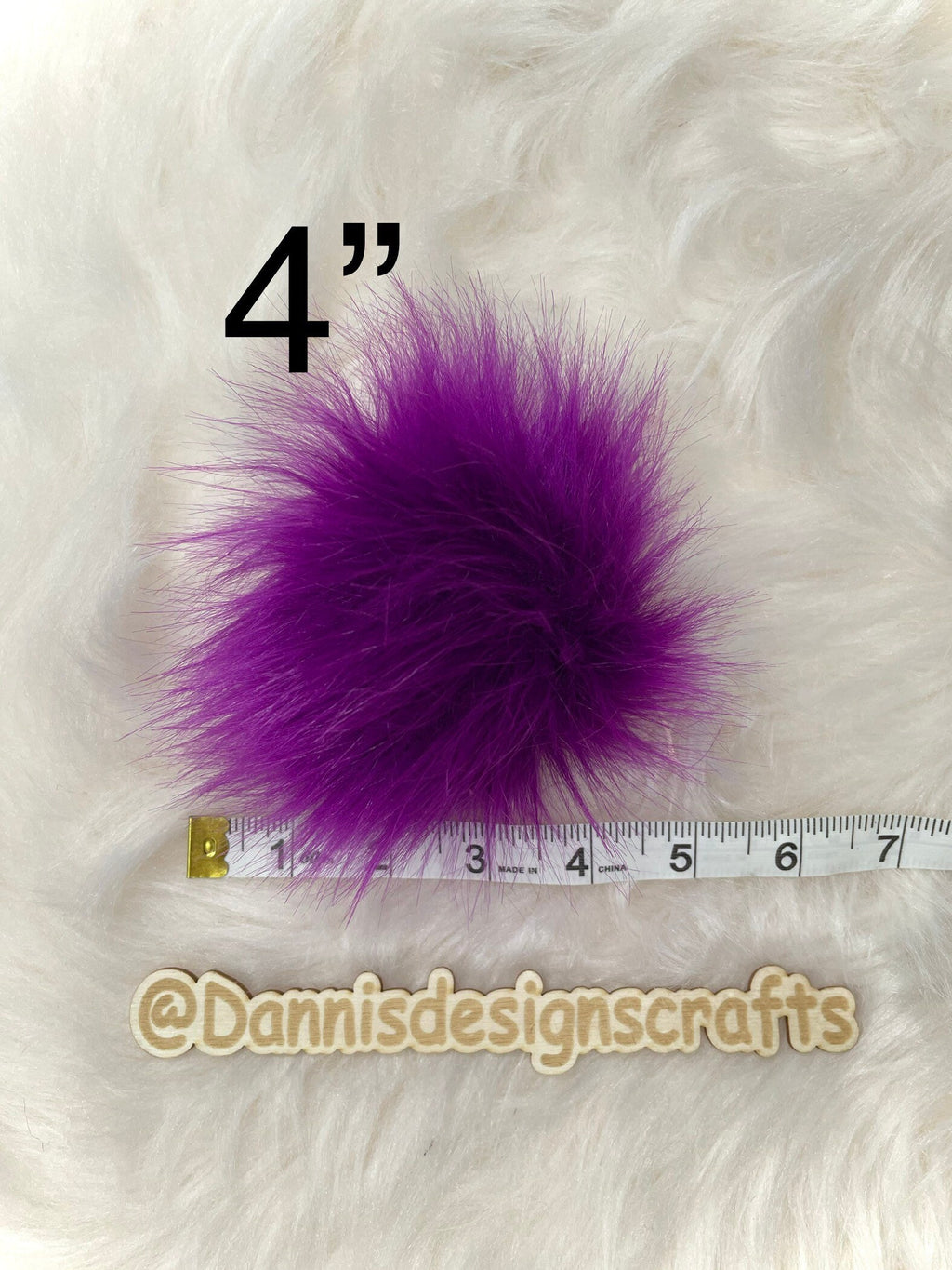 Grape Faux fur Pom Pom