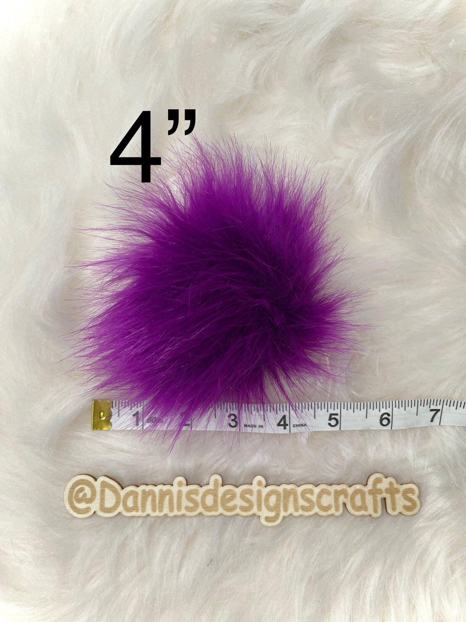 Grape Faux fur Pom Pom