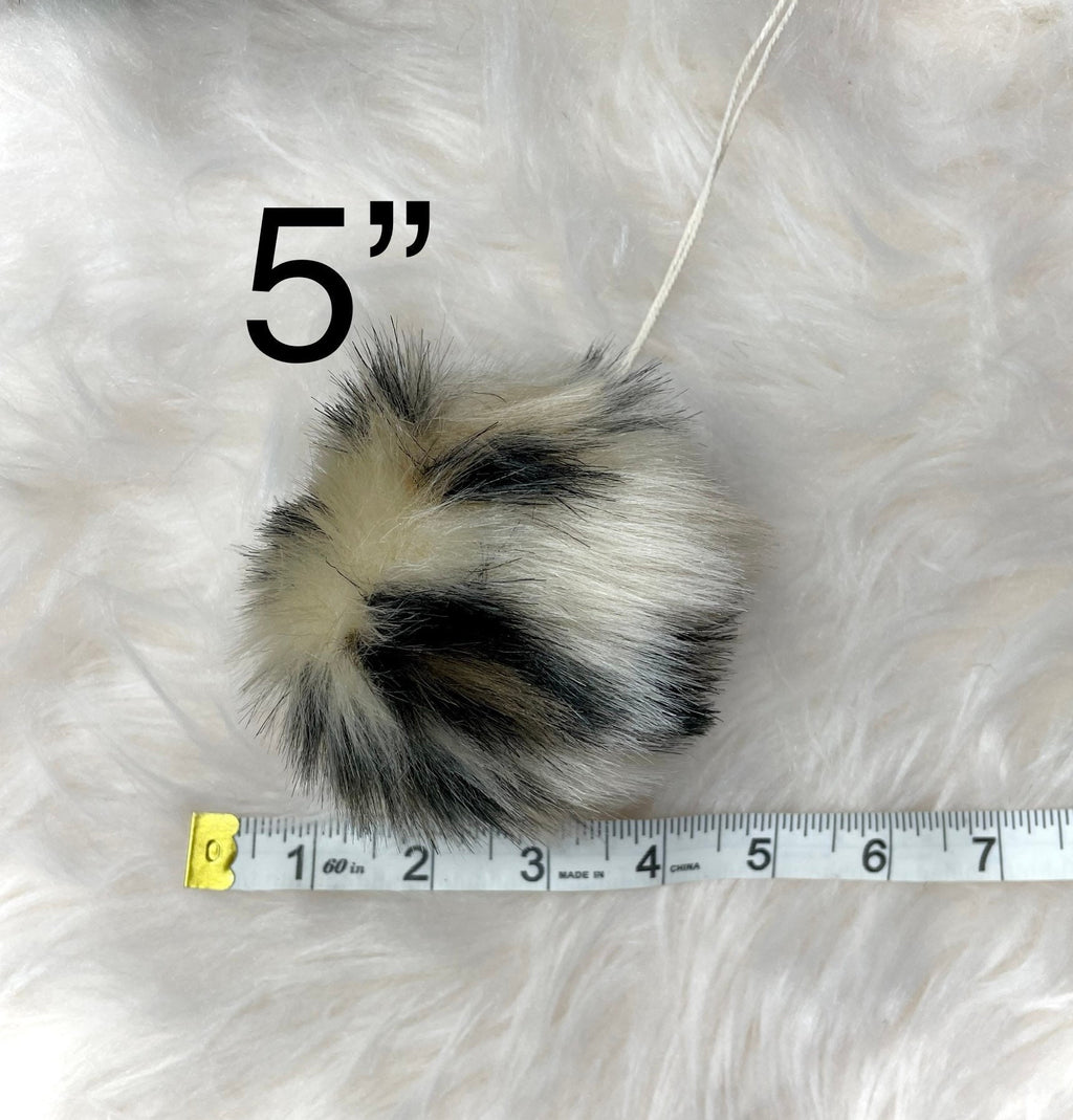 Cheetah Faux fur Pom Pom