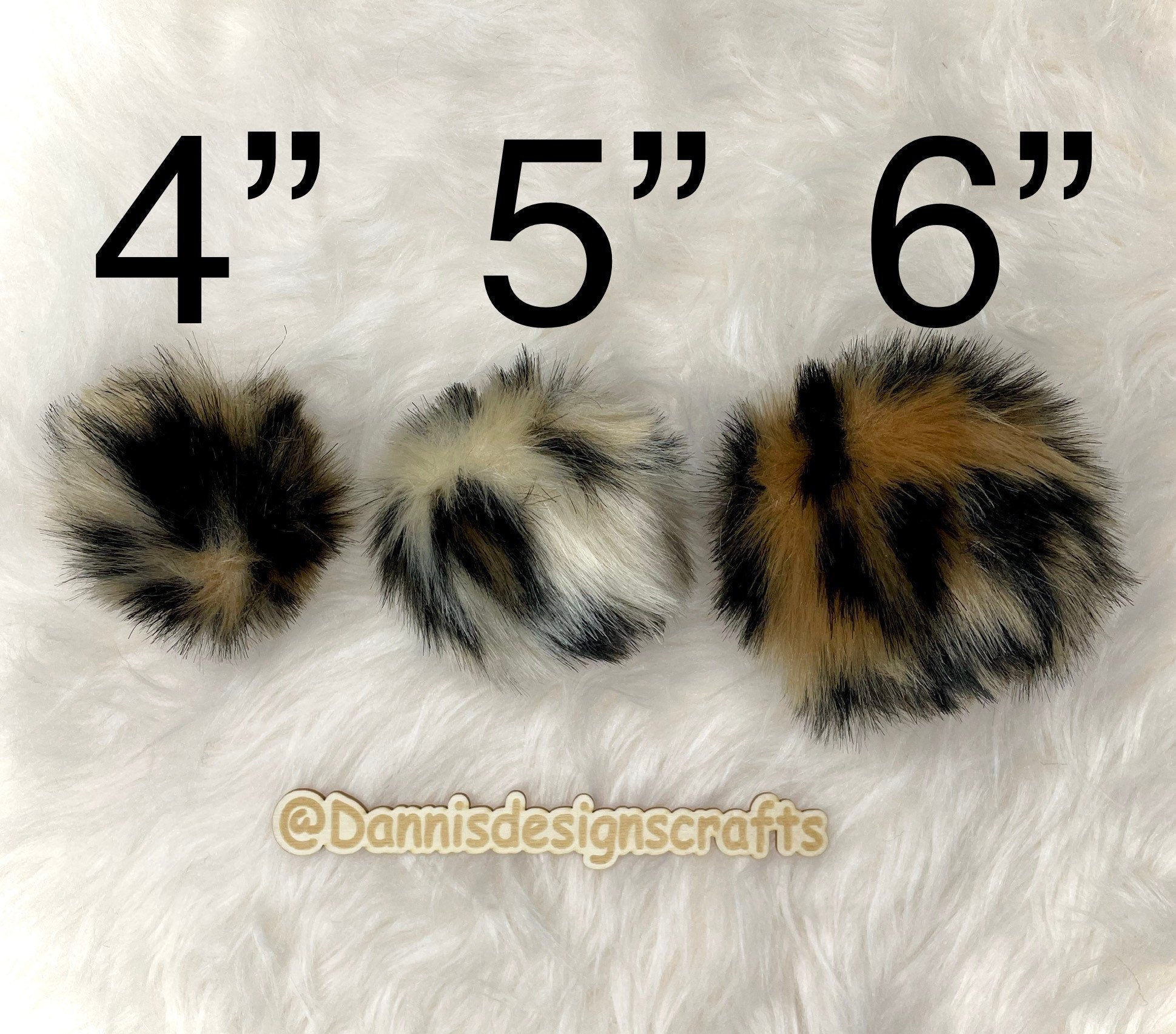 Cheetah Faux fur Pom Pom