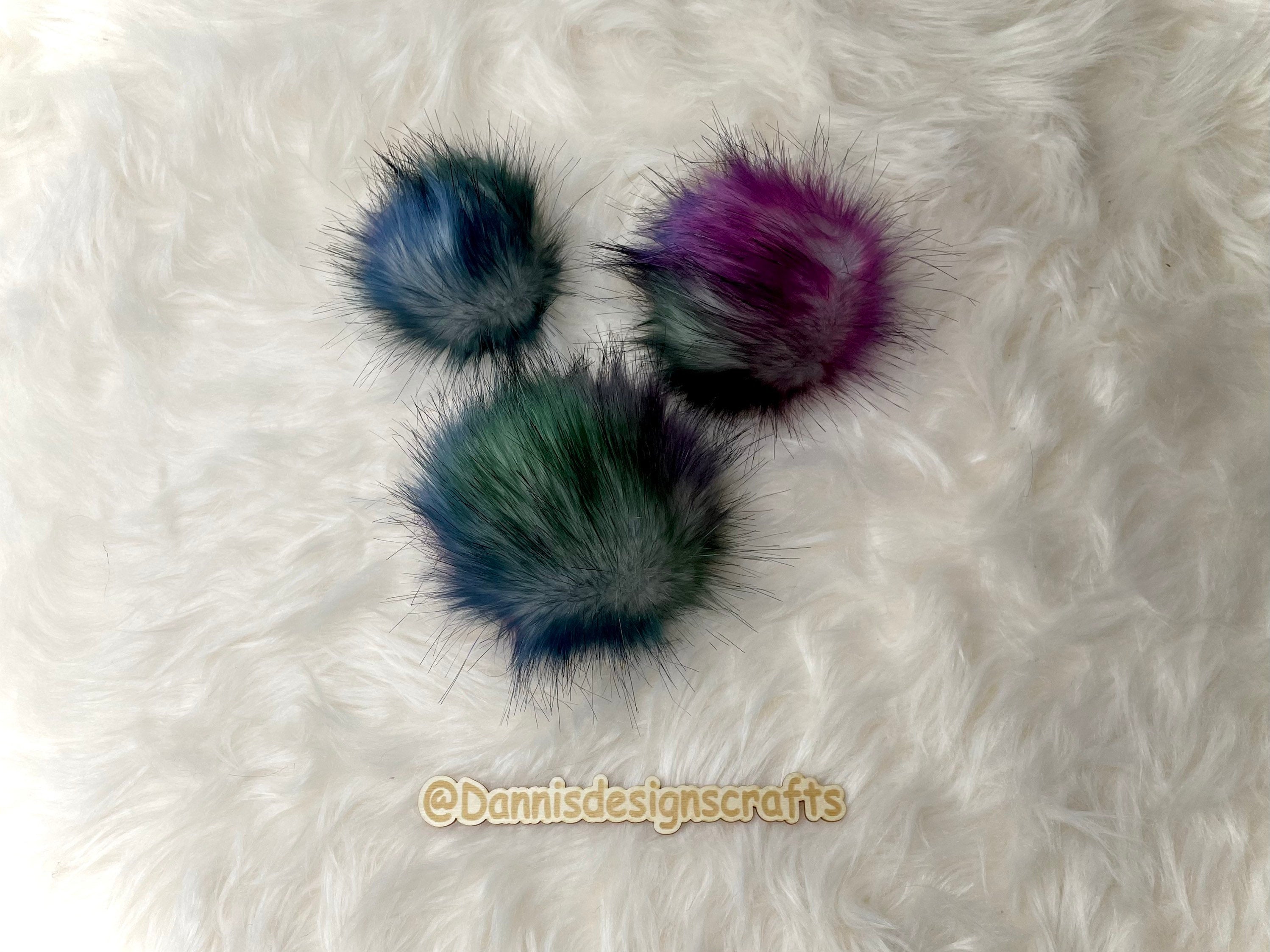 Midnight Galaxy Faux fur Pom Pom