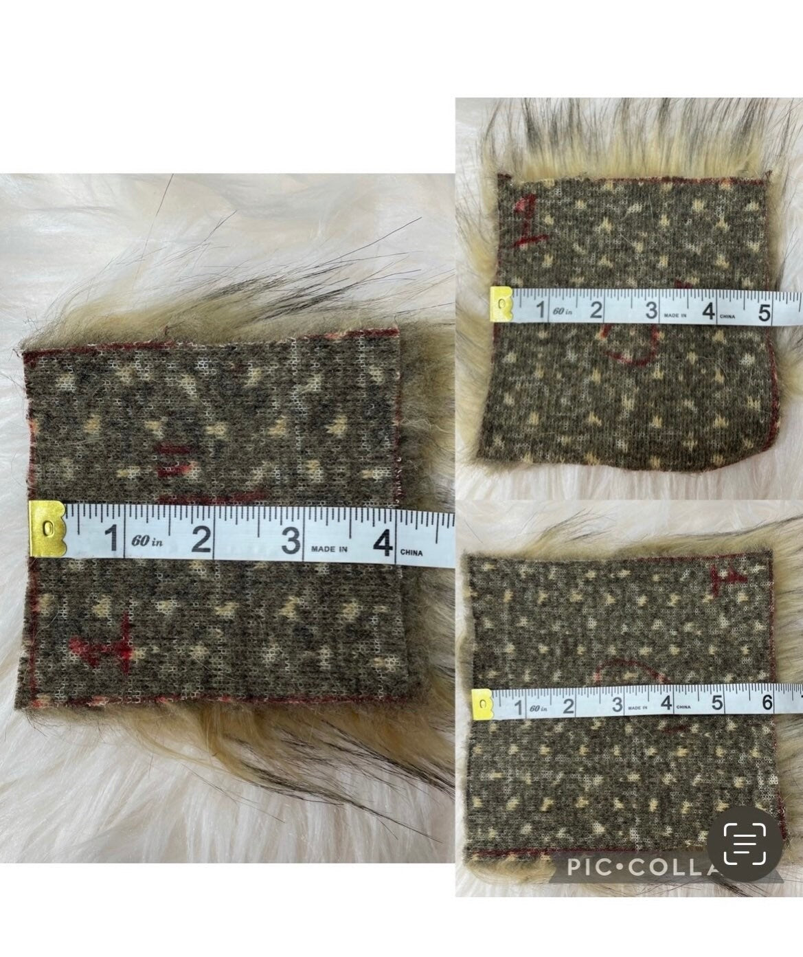 Gray husky faux fur Pom Pom