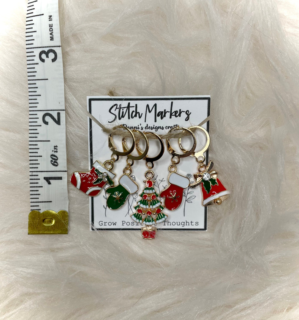 Christmas stitch markers