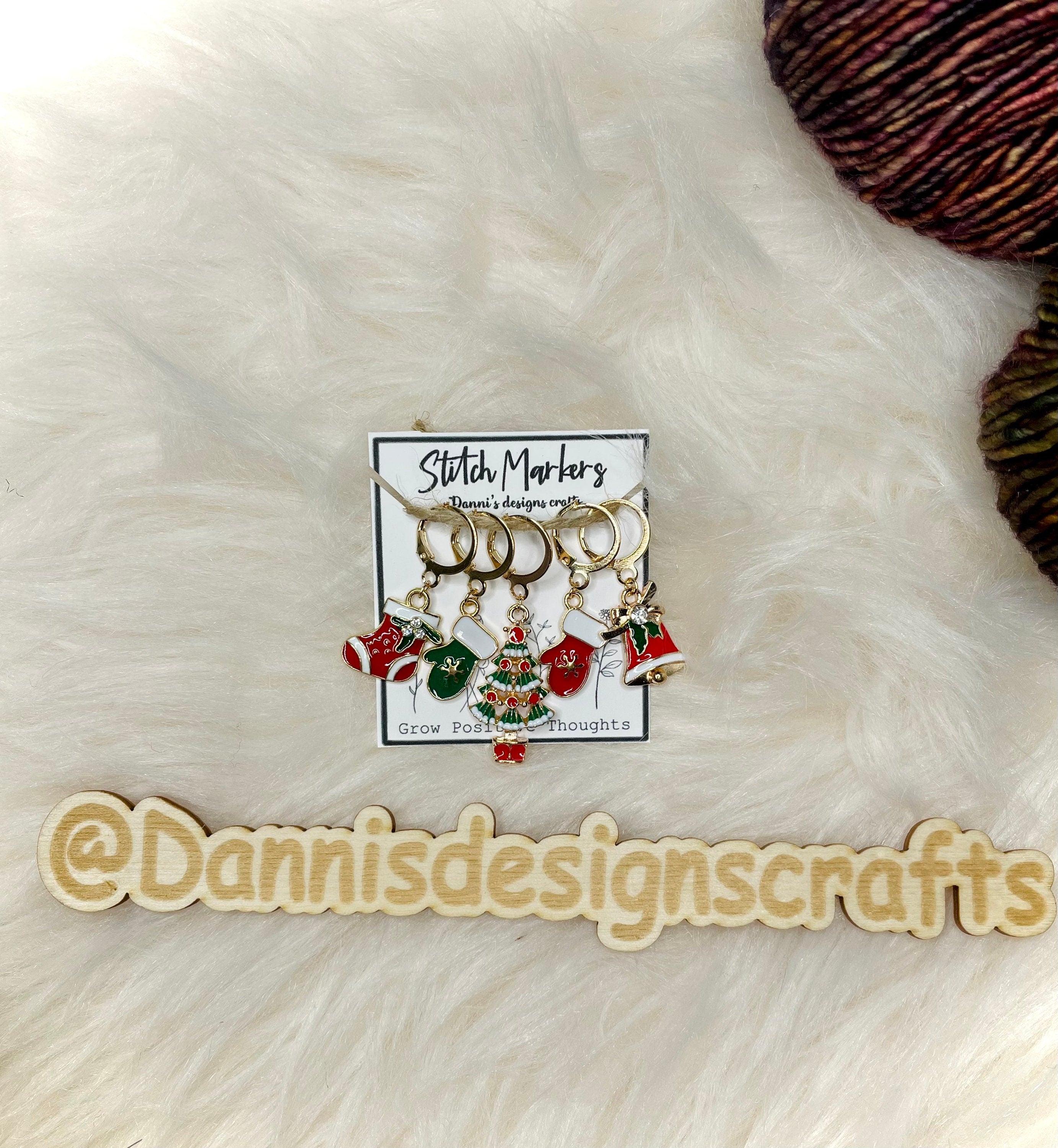 Christmas stitch markers
