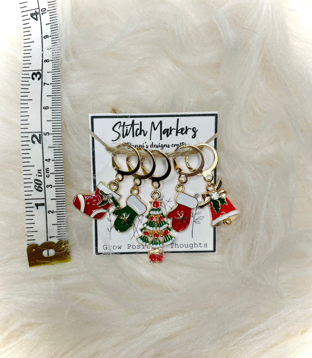 Christmas stitch markers