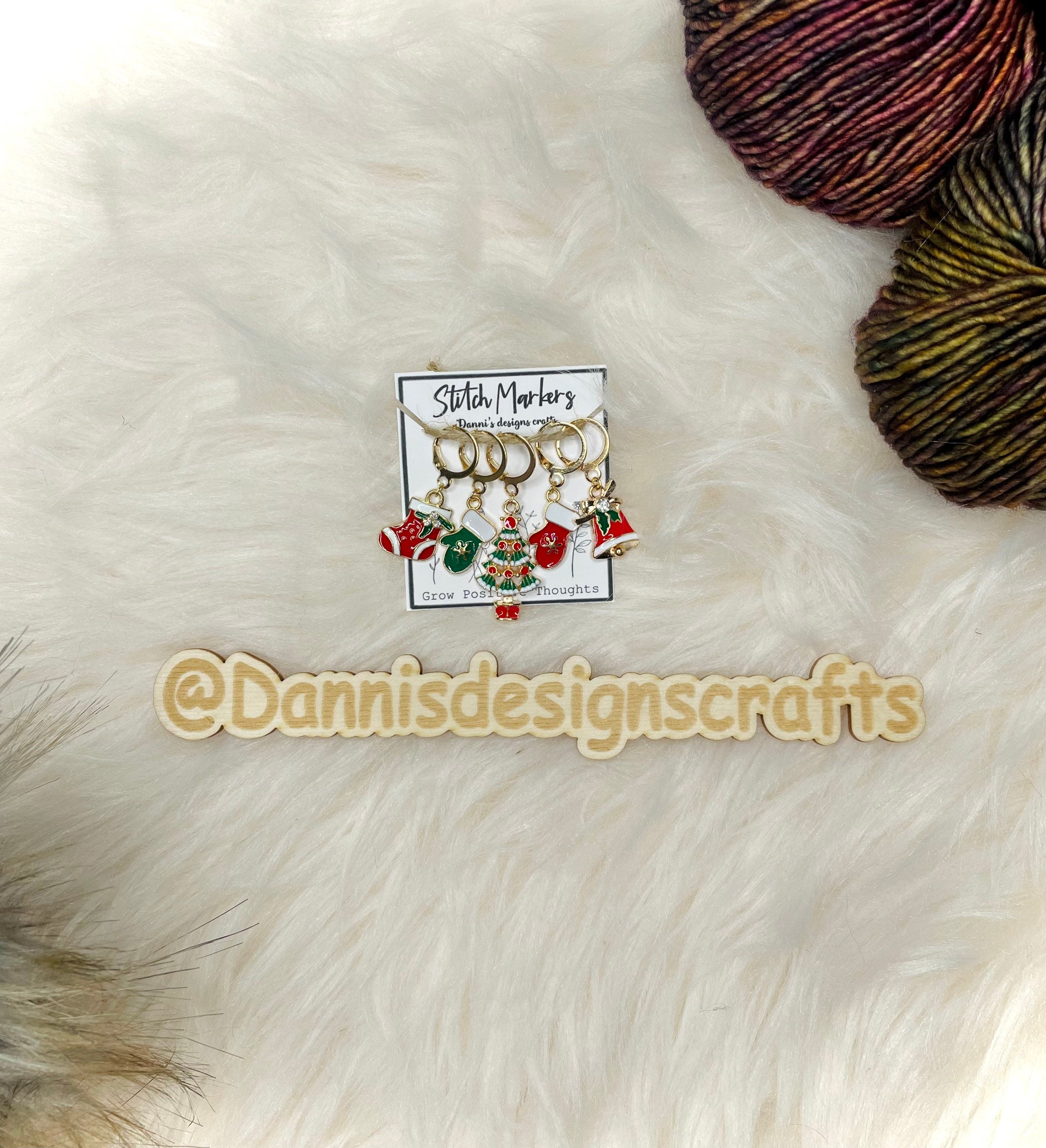 Christmas stitch markers