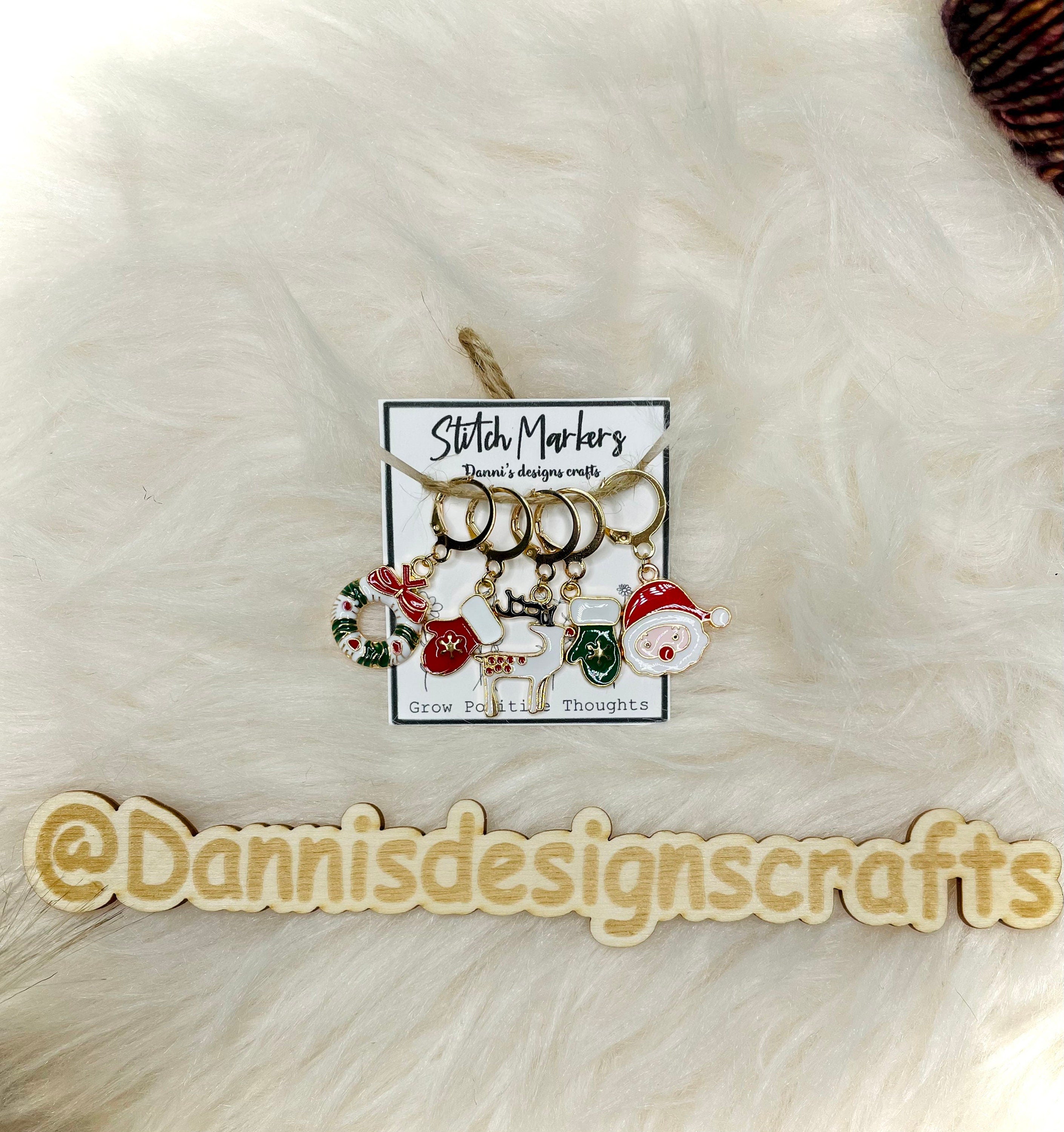Christmas stitch markers
