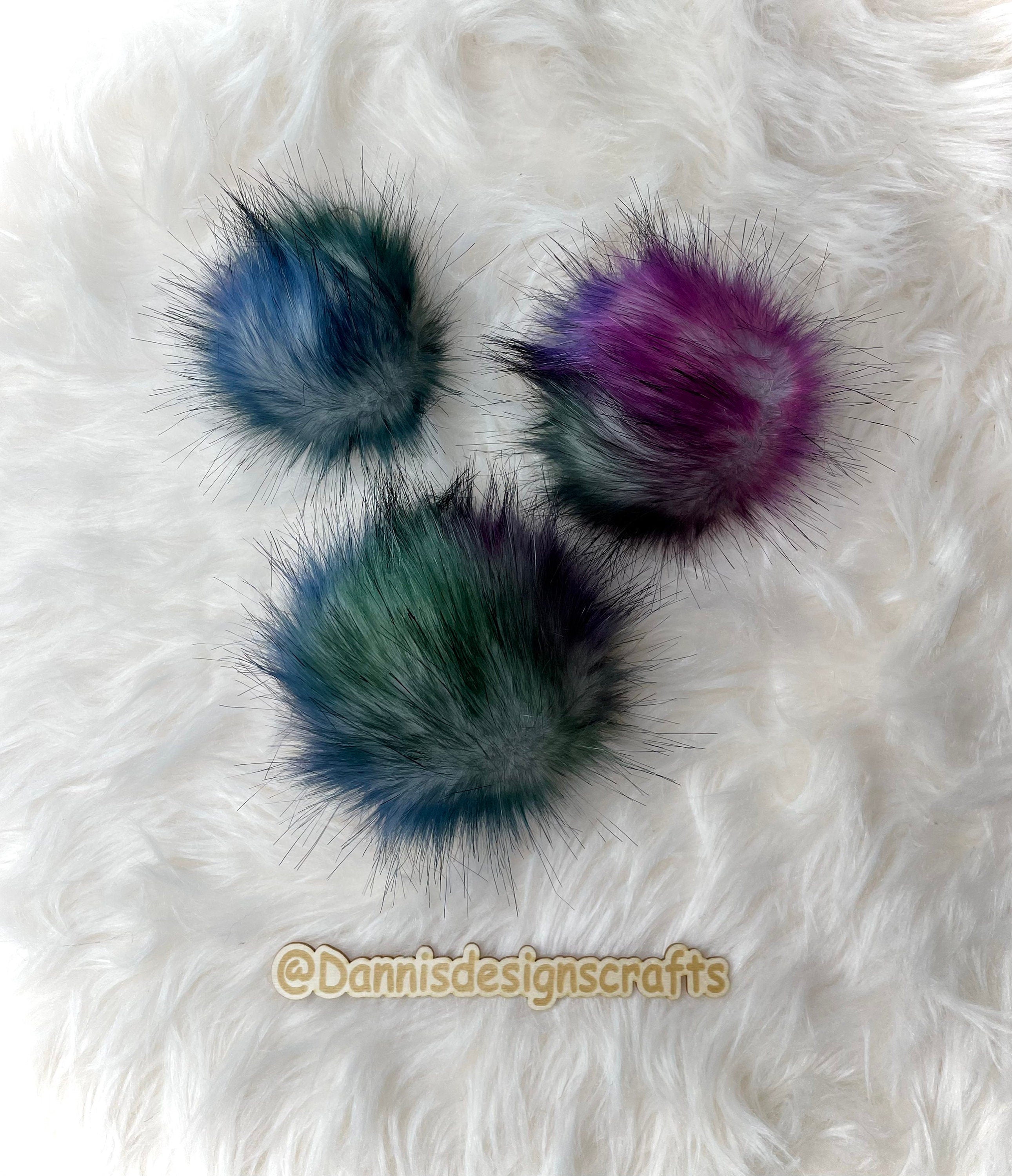 Midnight Galaxy Faux fur Pom Pom