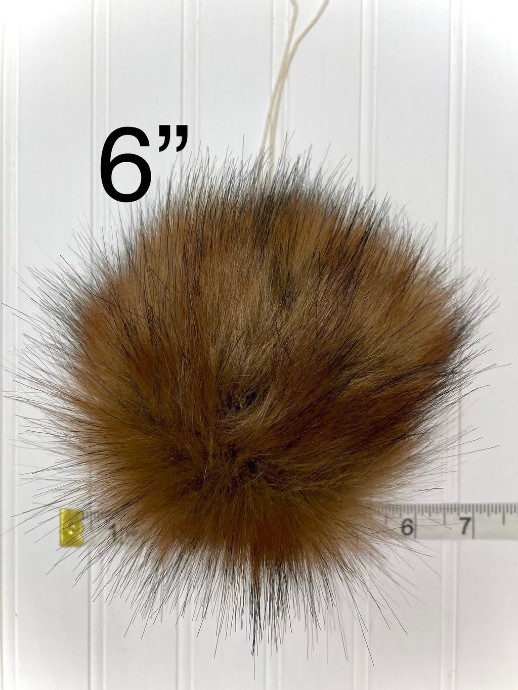 Arabian wolf faux fur pom pom