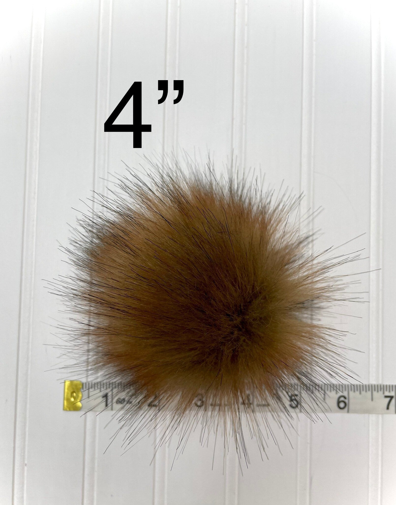 Arabian wolf faux fur pom pom