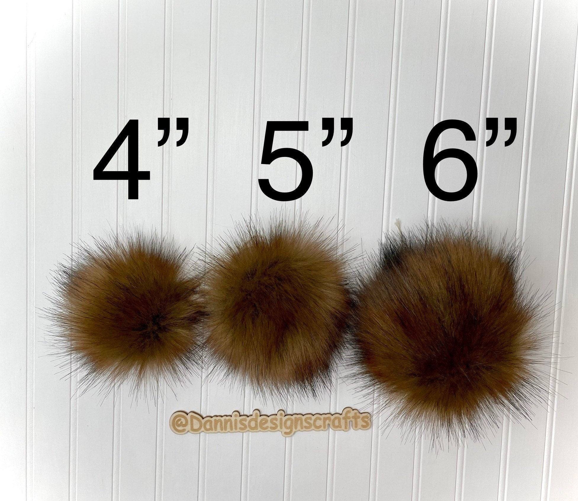 Arabian wolf faux fur pom pom