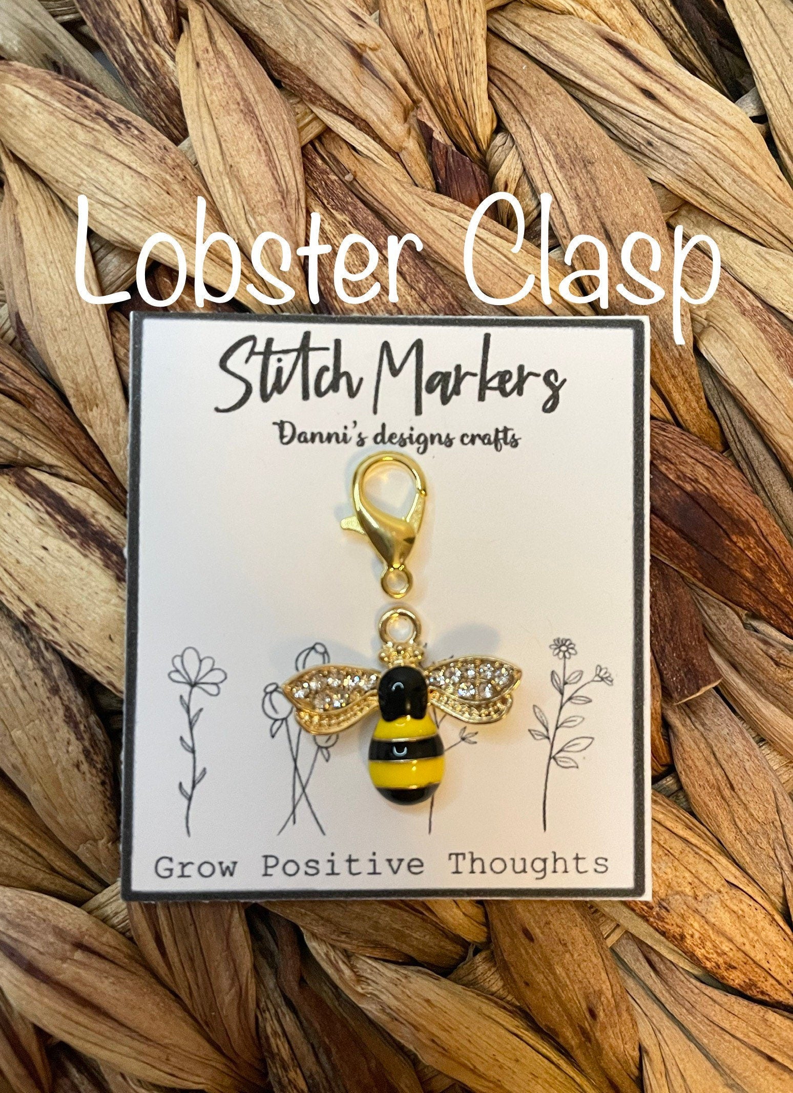 Honey bee stitch markers