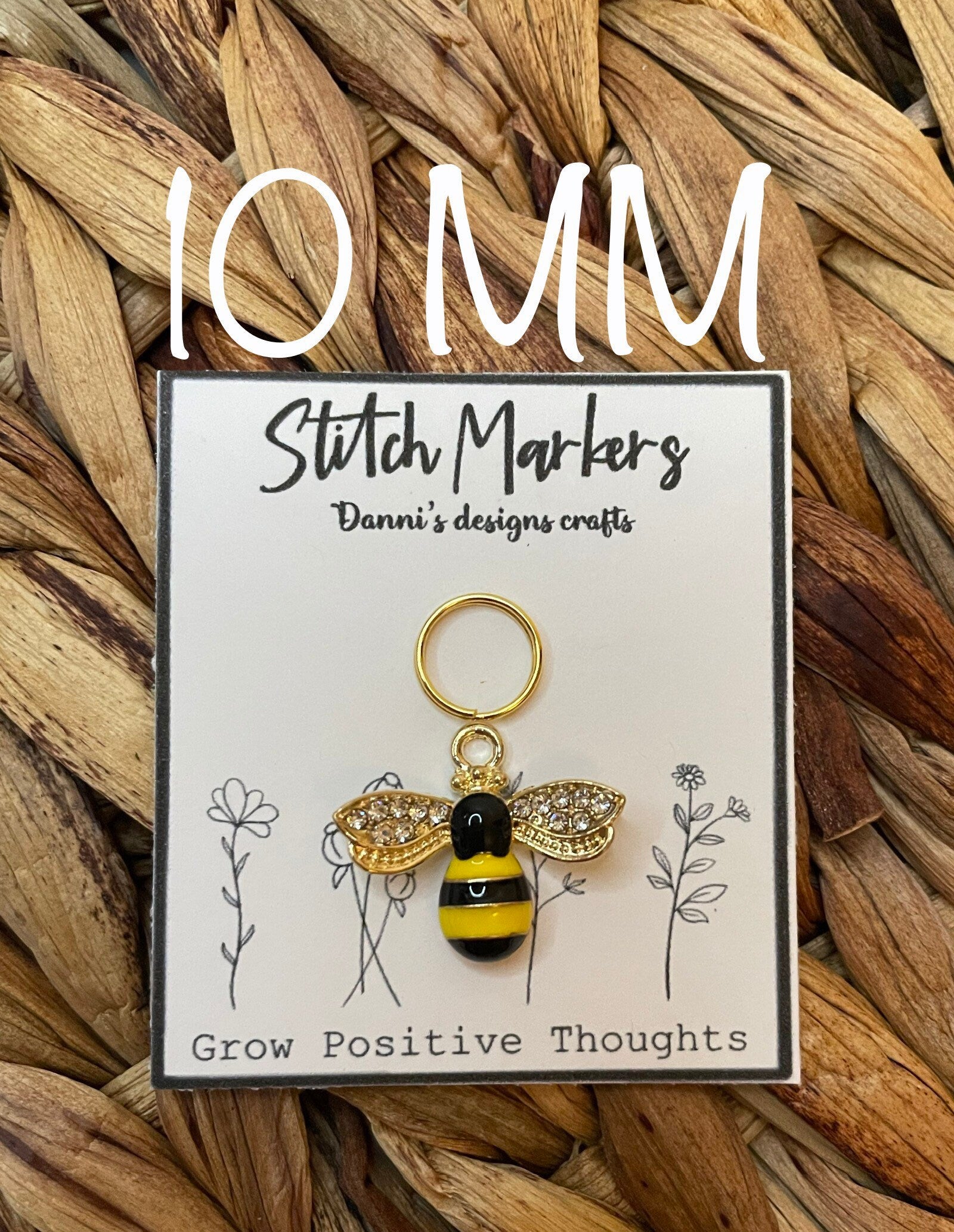 Honey bee stitch markers