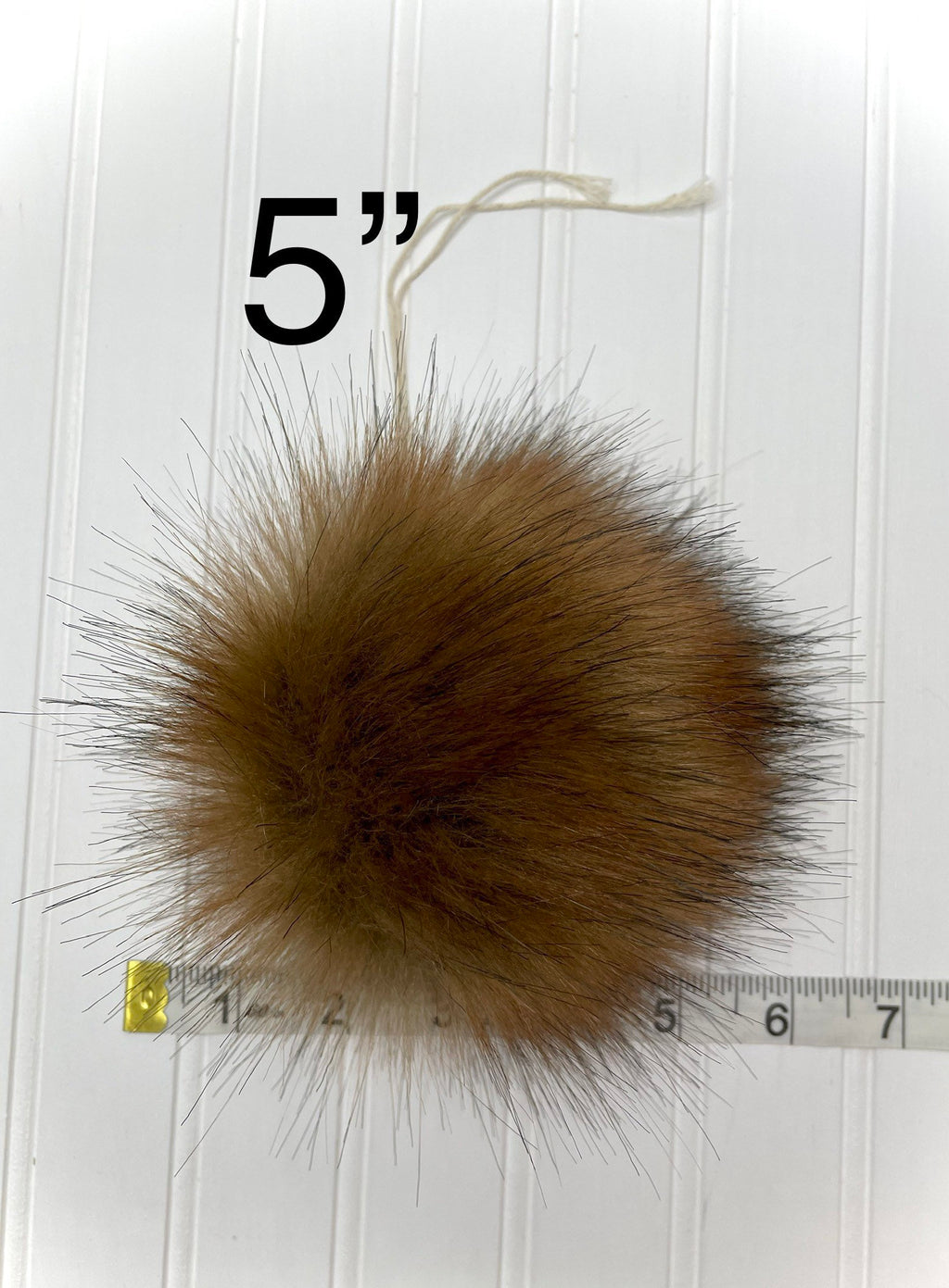 Arabian wolf faux fur pom pom